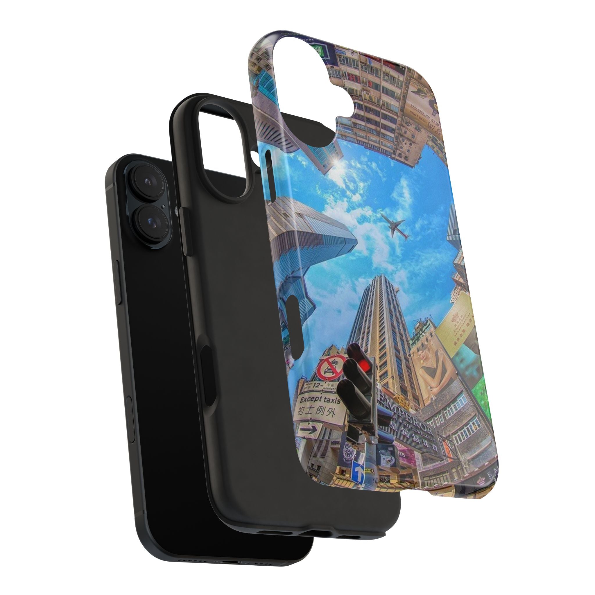 Urban Skyline Tough iPhone Case, Durable Phone Cover, Cityscape Accessory, Gift for Travelers, Urban Style Protection