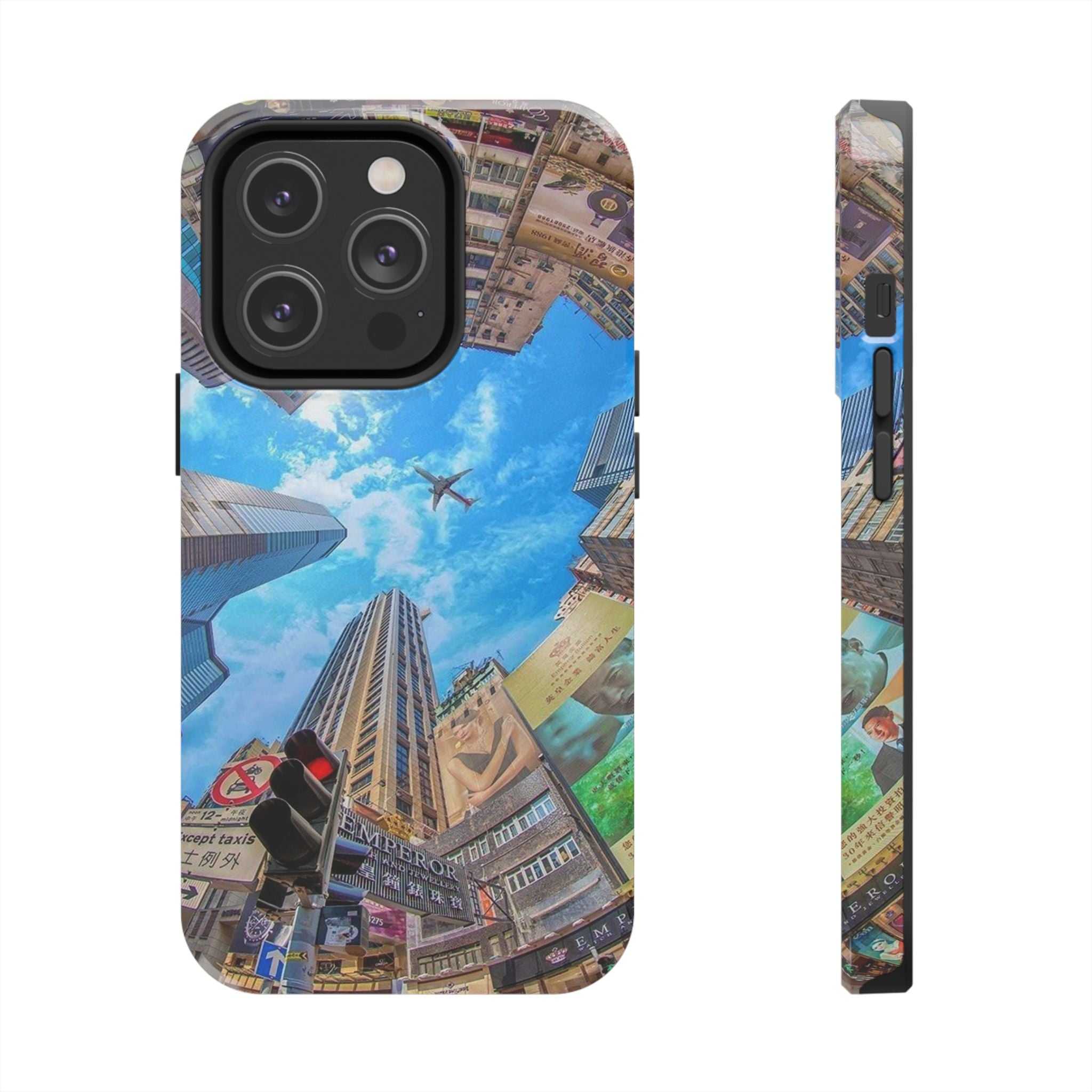 Urban Skyline Tough iPhone Case, Durable Phone Cover, Cityscape Accessory, Gift for Travelers, Urban Style Protection