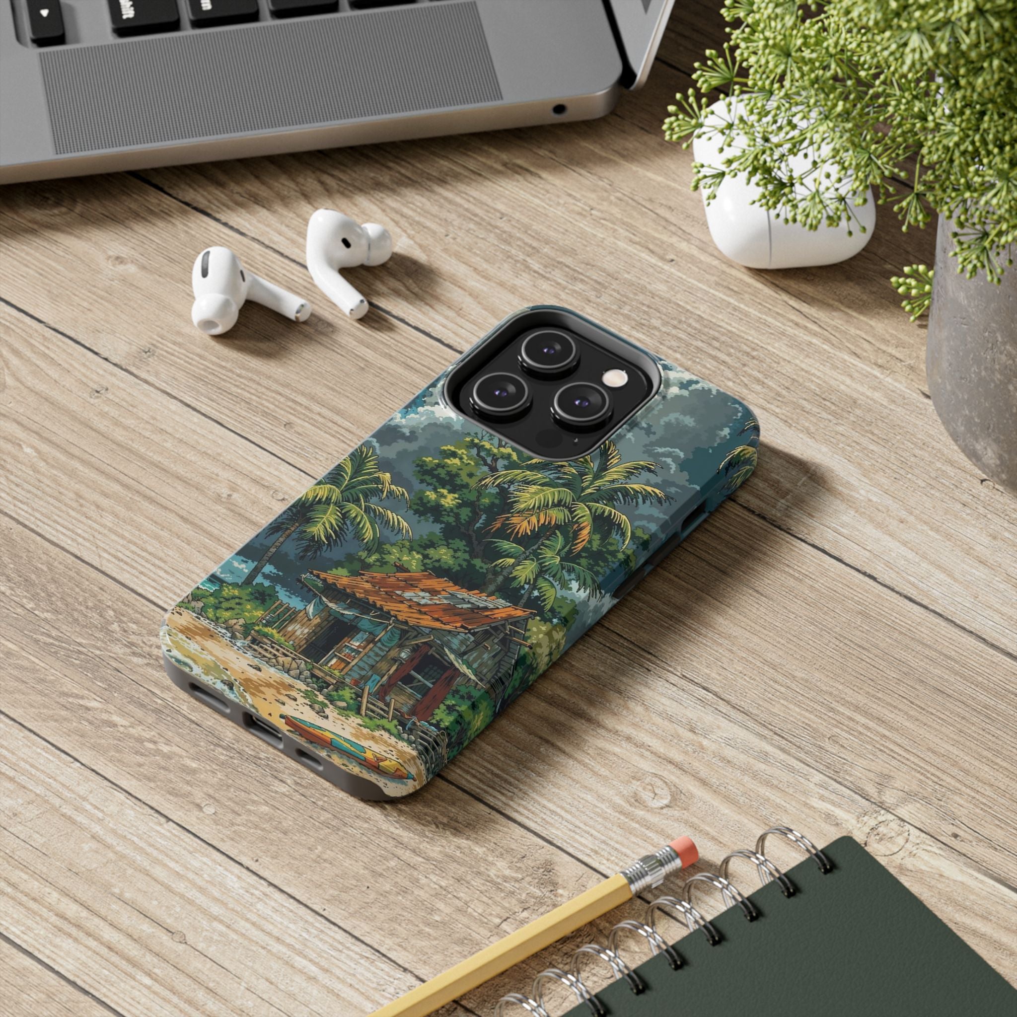 Tropical Paradise Tough iPhone and Samsung Cases - Beach Vibe, Summer Gift, Durable Protection for Adventure Lovers, Coastal Decor, Phone Accessories