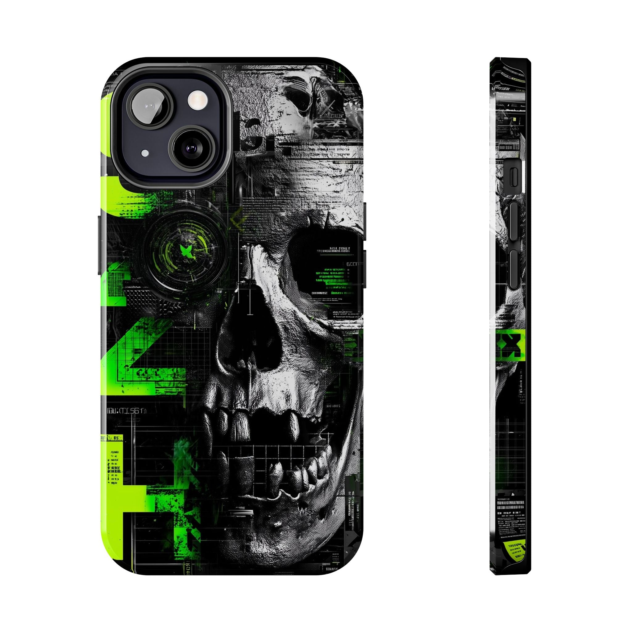 Edgy Skull iPhone Case Tough Protection for Your Device, Unique Design for Gamers, Halloween Gift, Tech Accessories, Bold Aesthetic