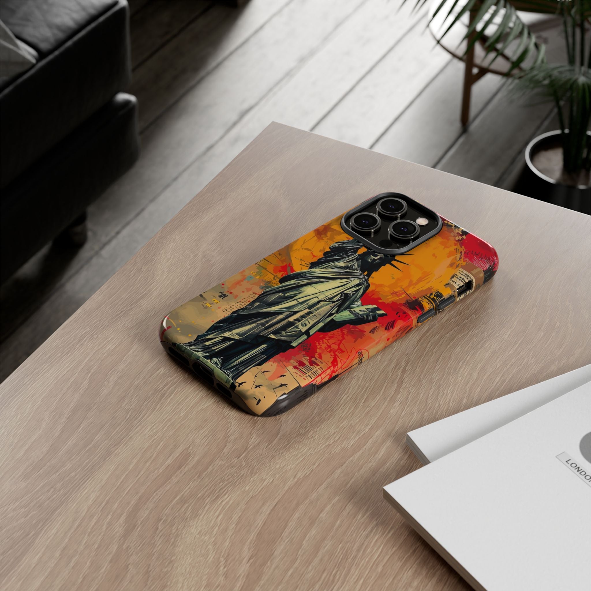 Graffiti Statue of Liberty Phone Case, Tough Cases for iPhone, Unique Phone Cover, Colorful Art Design, Gift for Her, Urban Style