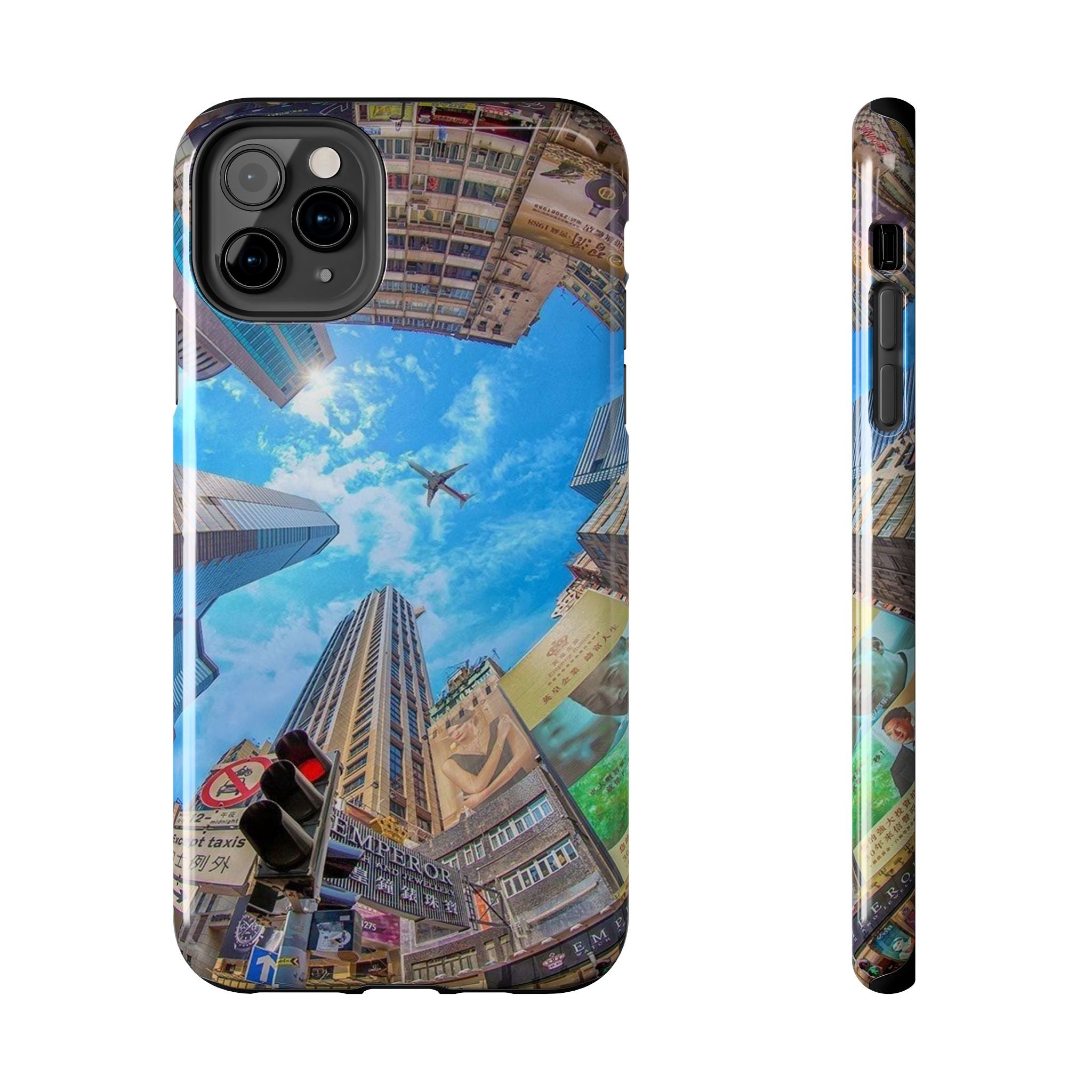 Urban Skyline Tough iPhone Case, Durable Phone Cover, Cityscape Accessory, Gift for Travelers, Urban Style Protection