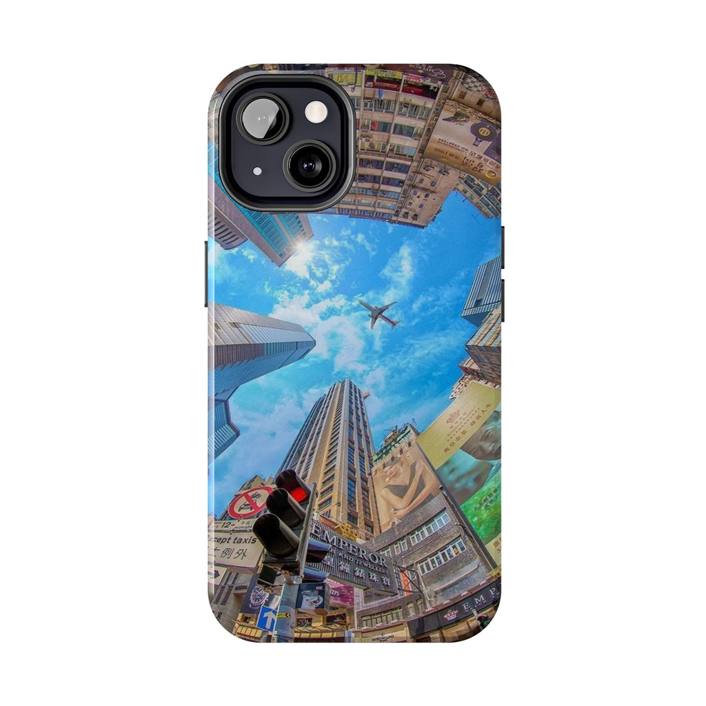 Urban Skyline Tough iPhone Case, Durable Phone Cover, Cityscape Accessory, Gift for Travelers, Urban Style Protection