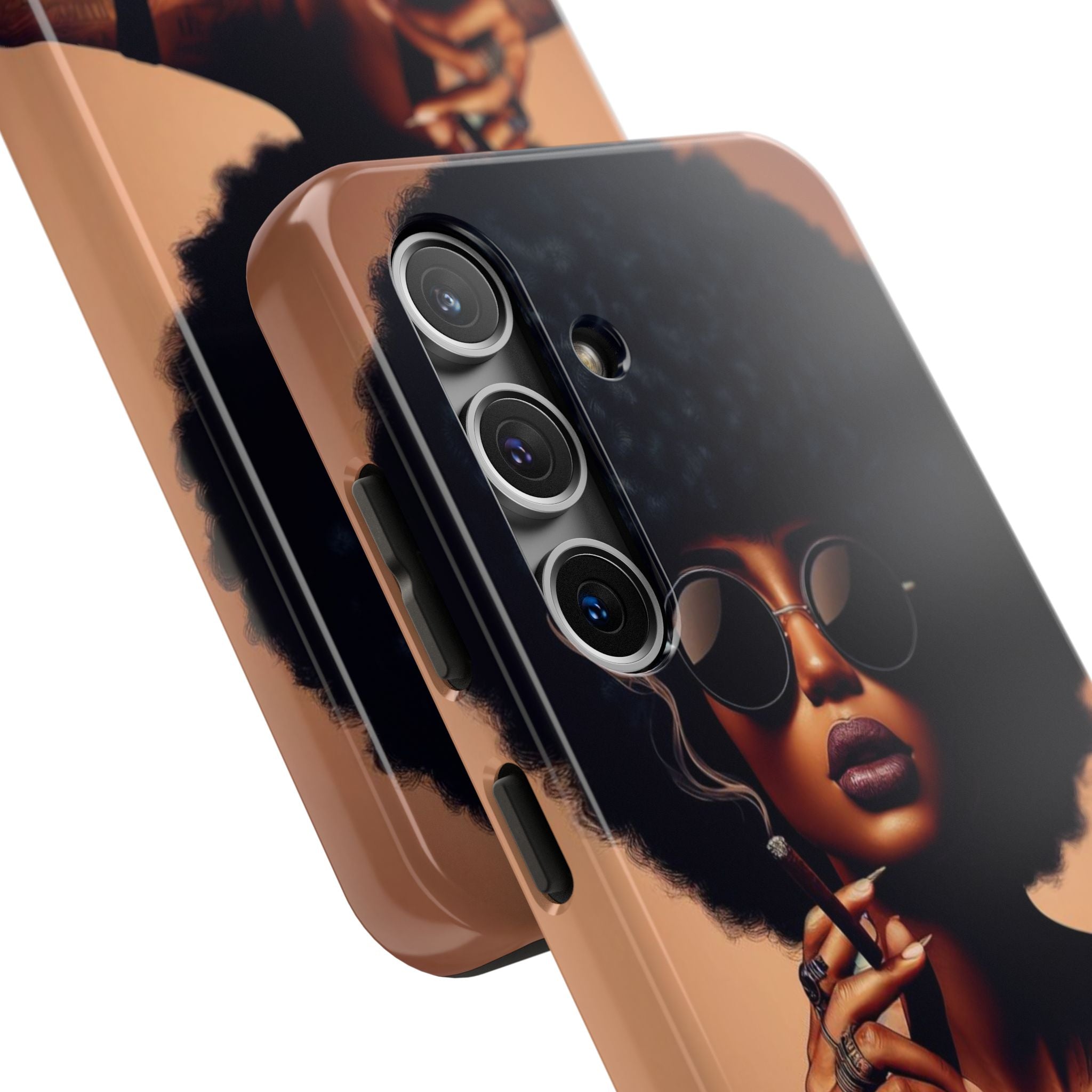 Smoke & Soul Afro Queen Vibe Phone Case, Protective Phone Case