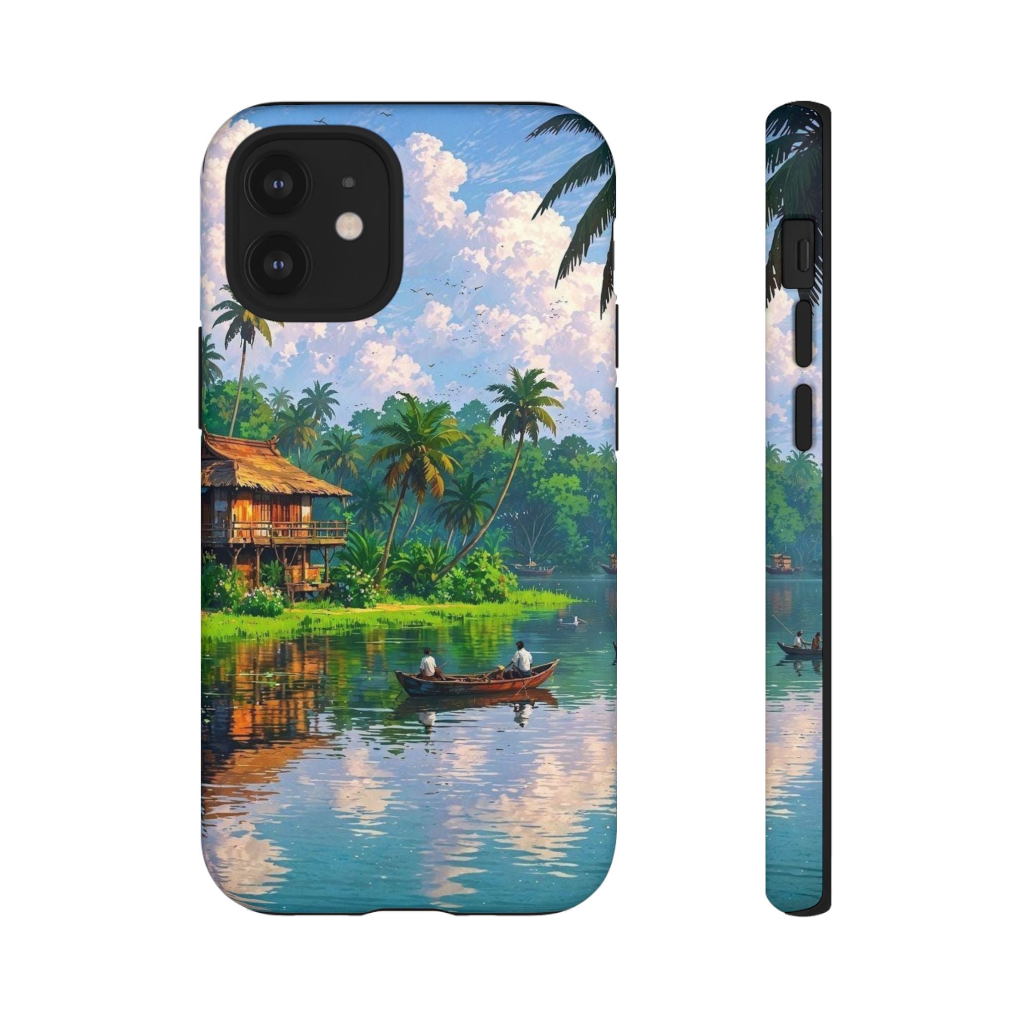 Tropical Landscape Phone Case, Nature Inspired Cover, Beach Vibe Gift, Artwork Protection Case, Summer Essentials Iphone and Samsung Cases