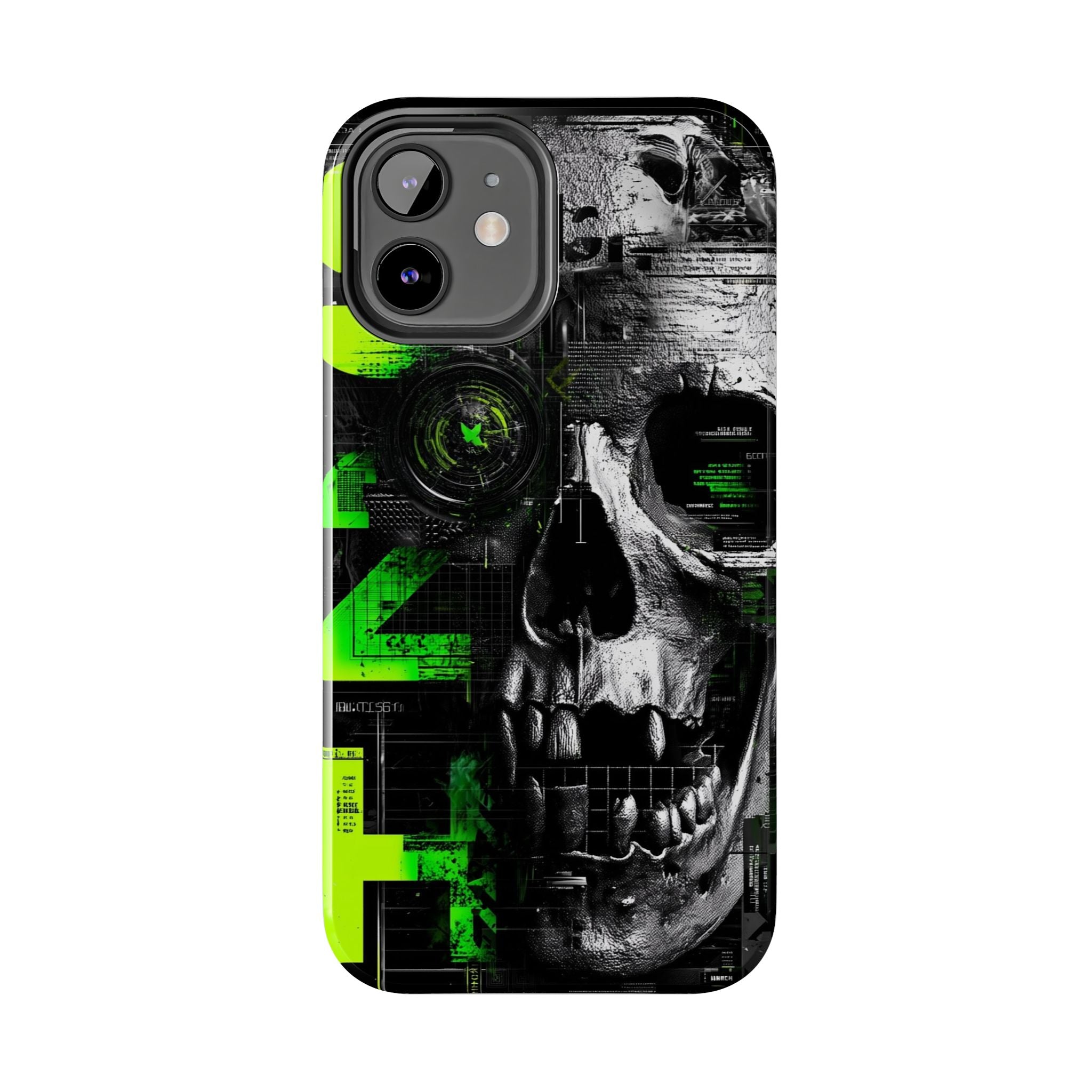 Edgy Skull iPhone Case Tough Protection for Your Device, Unique Design for Gamers, Halloween Gift, Tech Accessories, Bold Aesthetic