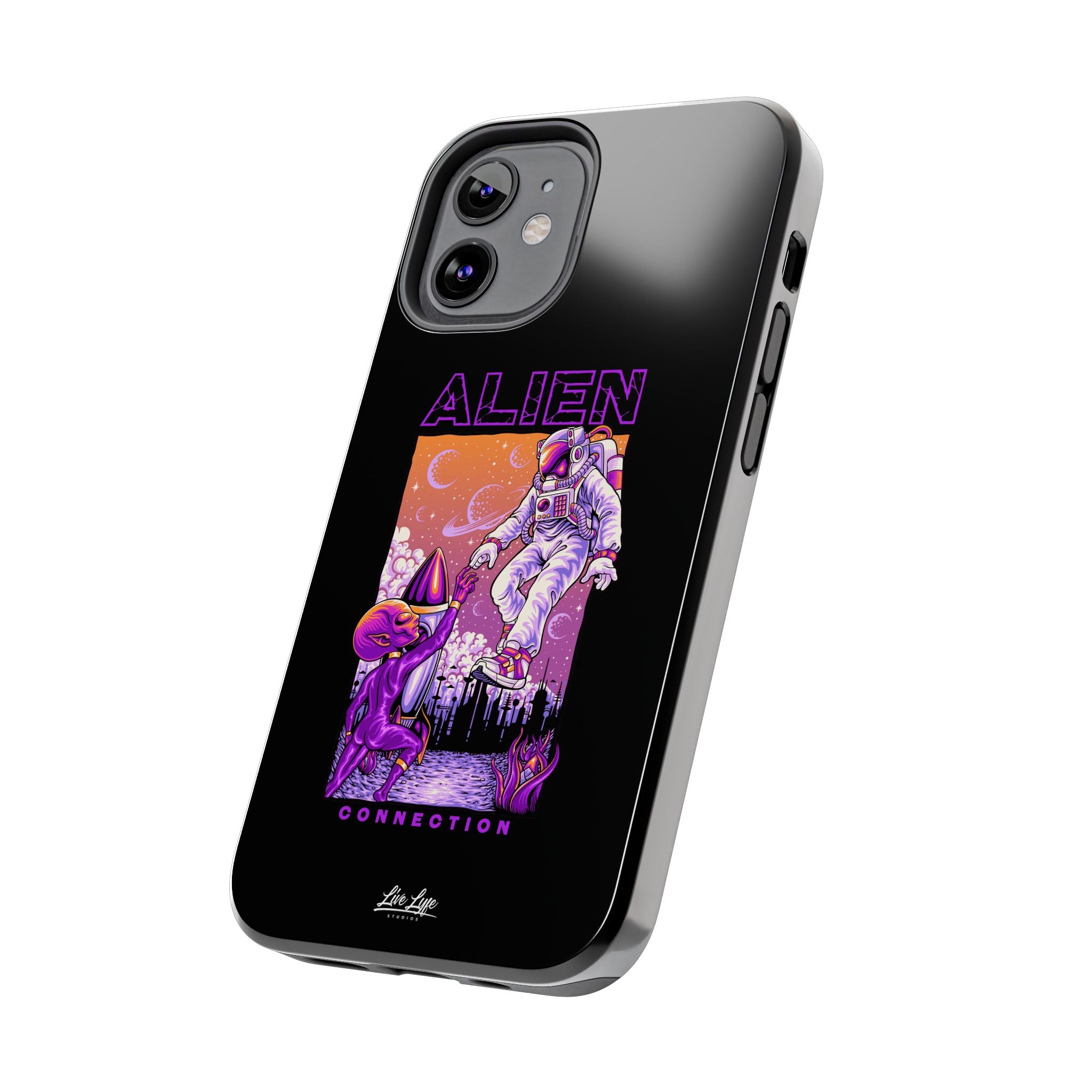 Alien Connection Phone Case – Sleek Black Cover
