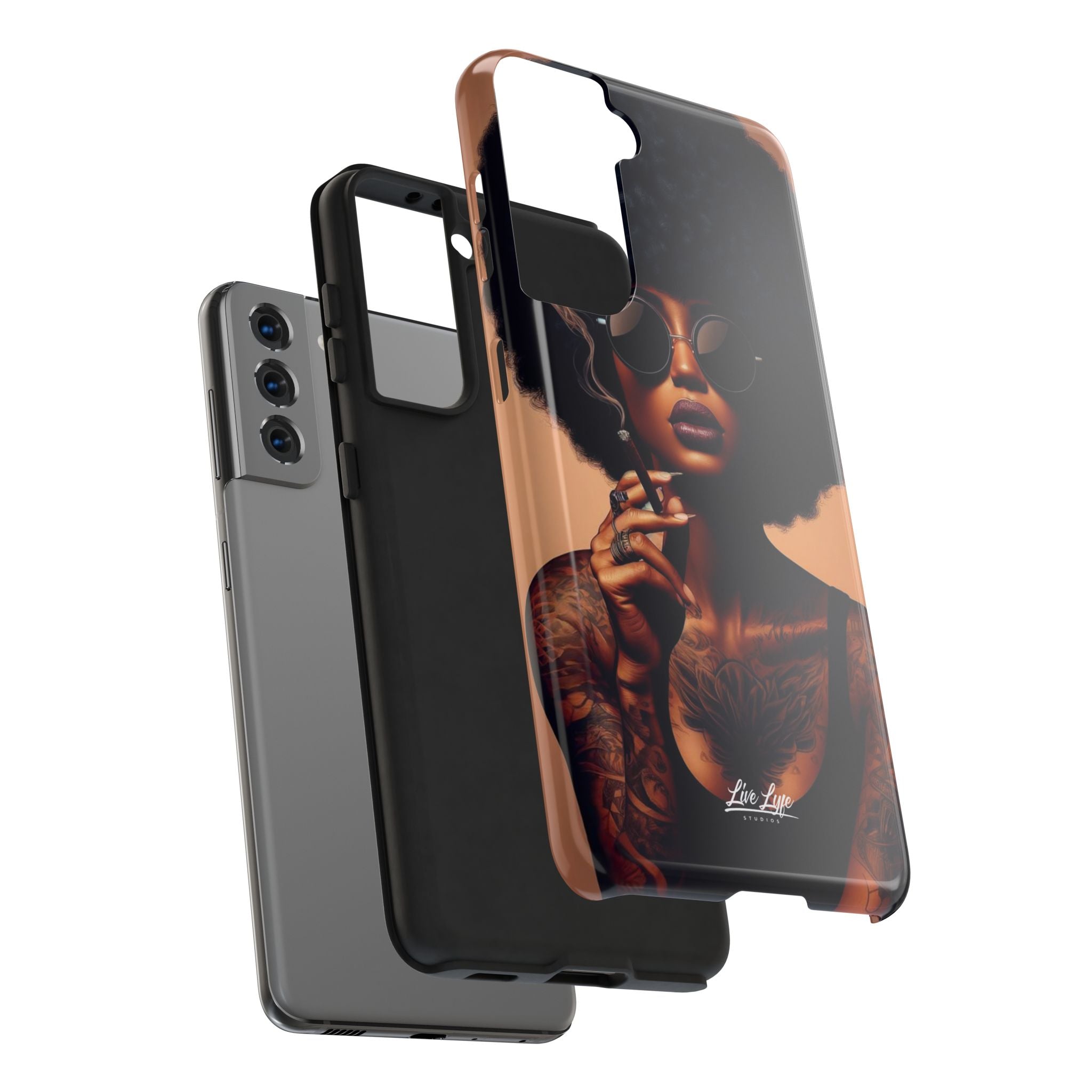 Smoke & Soul Afro Queen Vibe Phone Case, Protective Phone Case