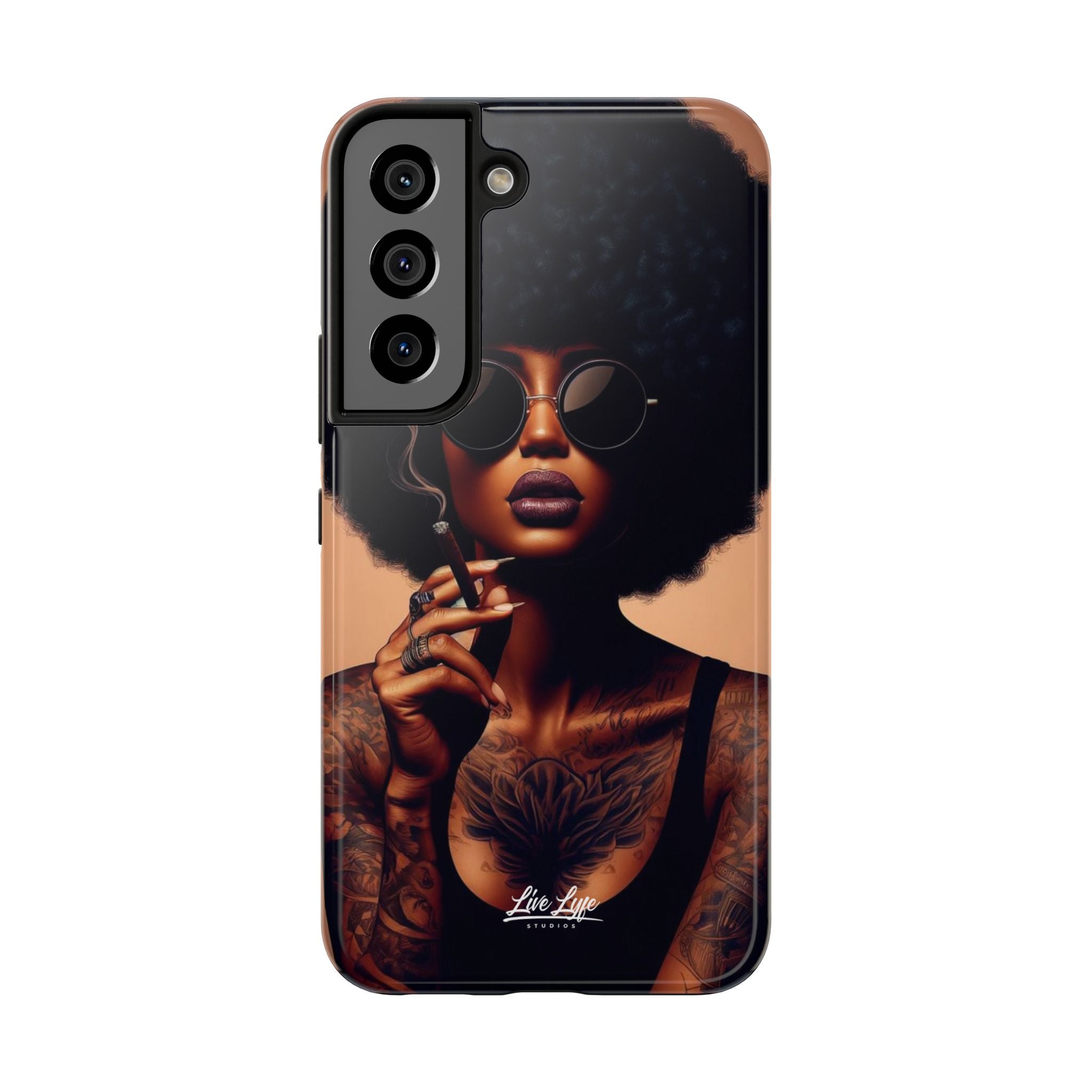 Smoke & Soul Afro Queen Vibe Phone Case, Protective Phone Case