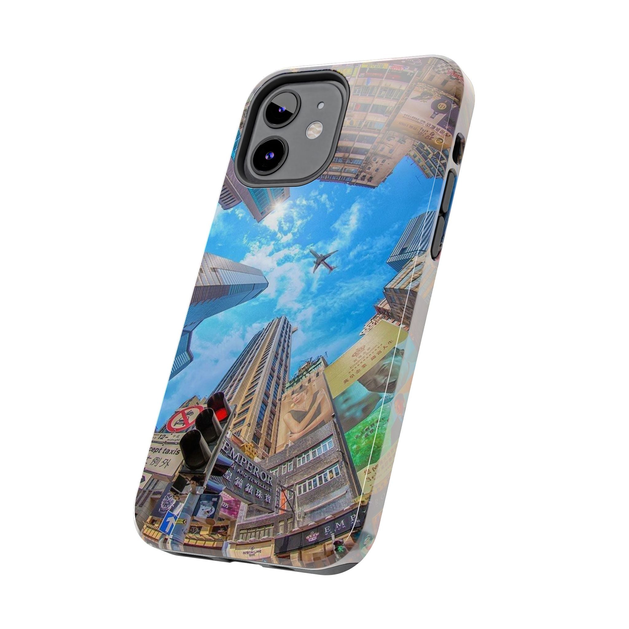 Urban Skyline Tough iPhone Case, Durable Phone Cover, Cityscape Accessory, Gift for Travelers, Urban Style Protection