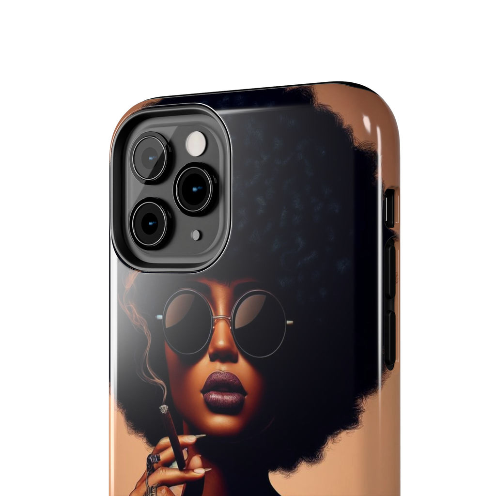Smoke & Soul Afro Queen Vibe Phone Case, Protective Phone Case