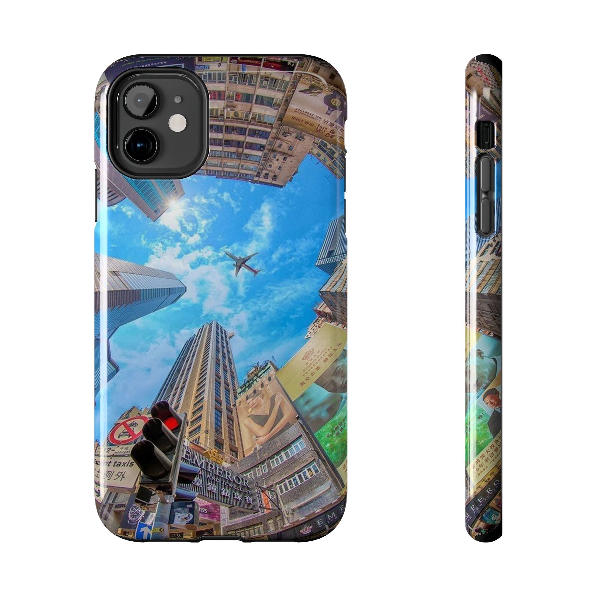 Urban Skyline Tough iPhone Case, Durable Phone Cover, Cityscape Accessory, Gift for Travelers, Urban Style Protection
