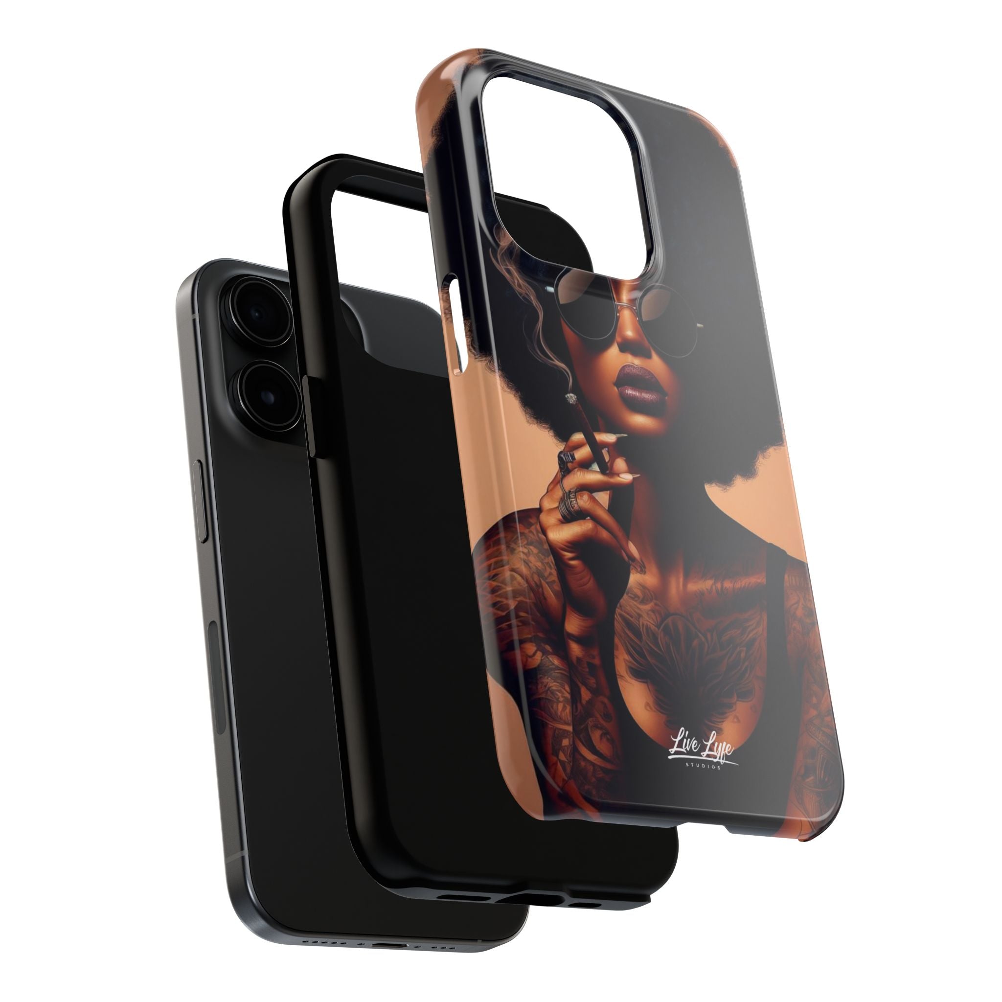 Smoke & Soul Afro Queen Vibe Phone Case, Protective Phone Case
