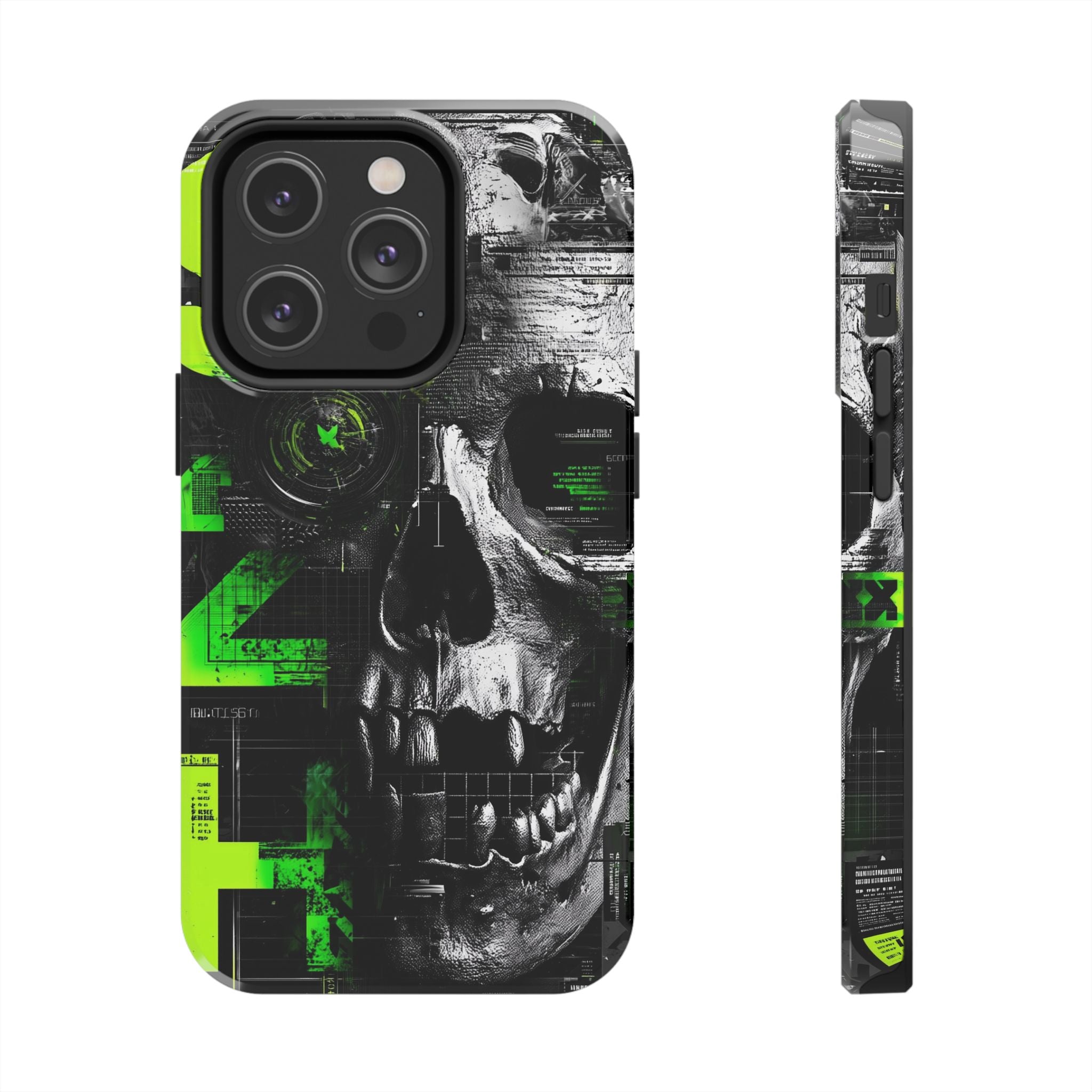 Edgy Skull iPhone Case Tough Protection for Your Device, Unique Design for Gamers, Halloween Gift, Tech Accessories, Bold Aesthetic
