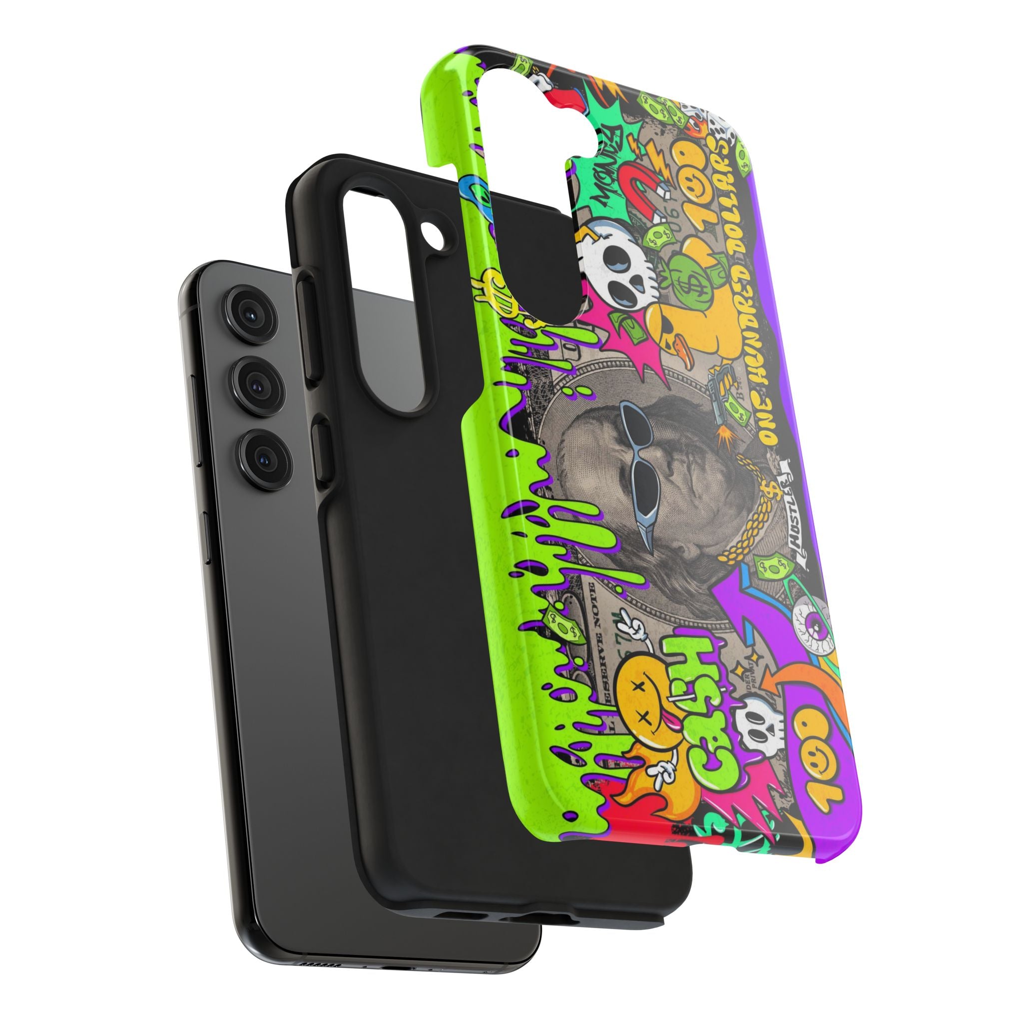 Vibrant Abstract Tough iPhone and Samsung Phone Cases - Funky, Graffiti-Style Protection, Perfect for Teens, Unique Gift, Street Art Lover, Cool Accessories