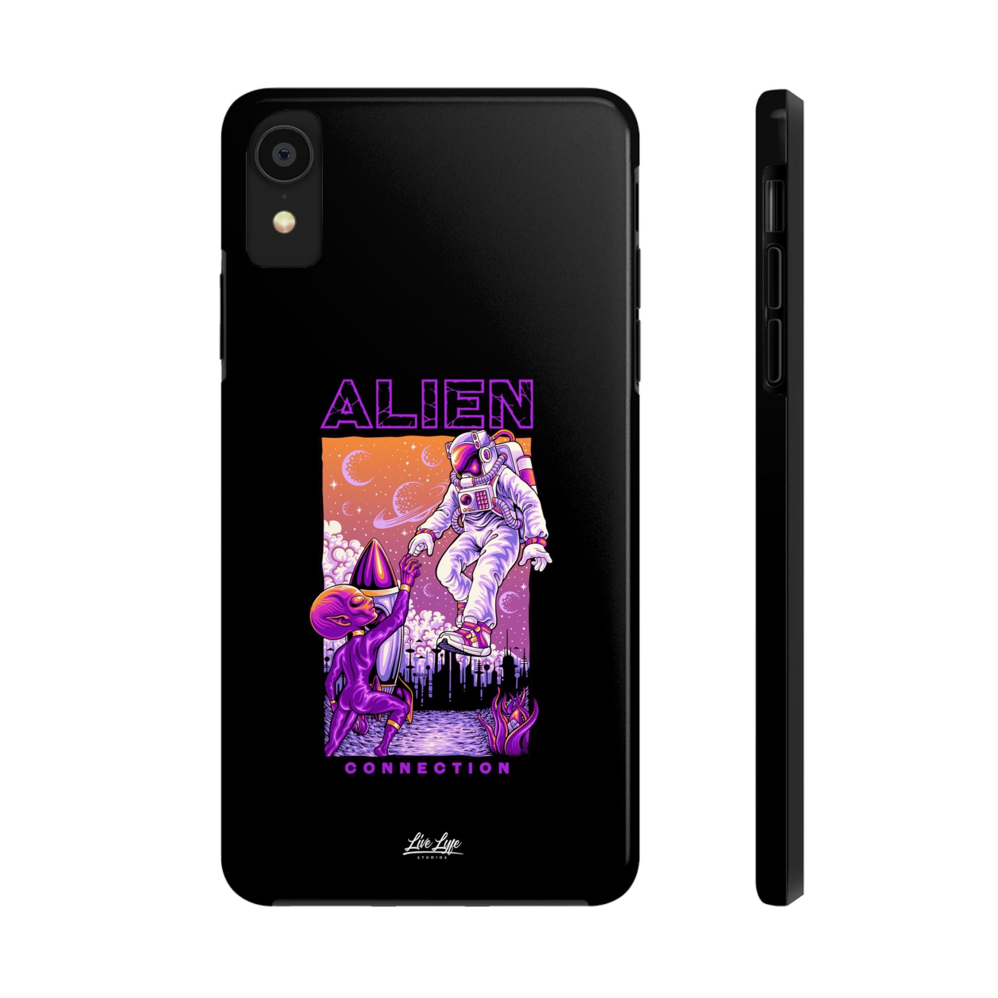 Alien Connection Phone Case – Sleek Black Cover