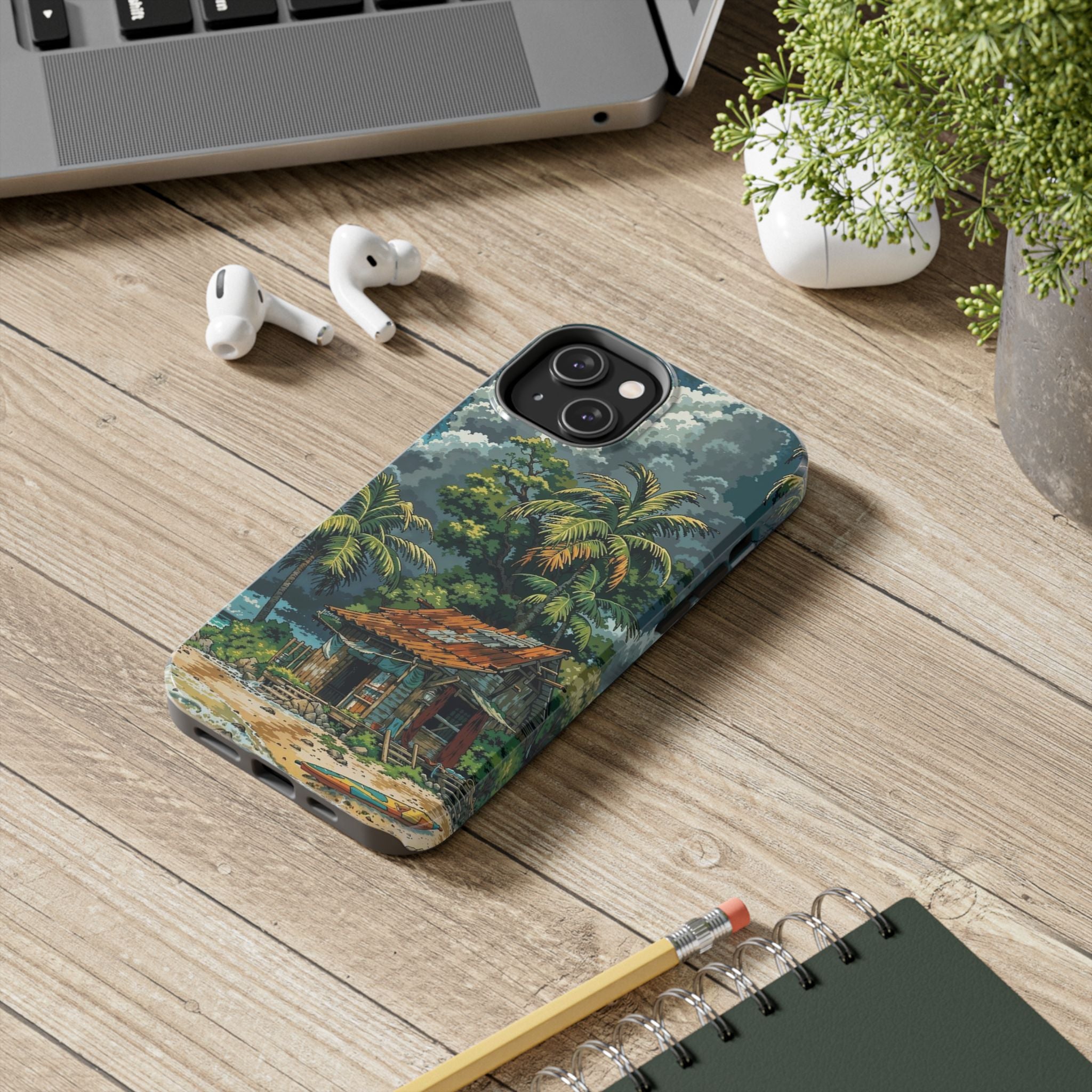 Tropical Paradise Tough iPhone and Samsung Cases - Beach Vibe, Summer Gift, Durable Protection for Adventure Lovers, Coastal Decor, Phone Accessories