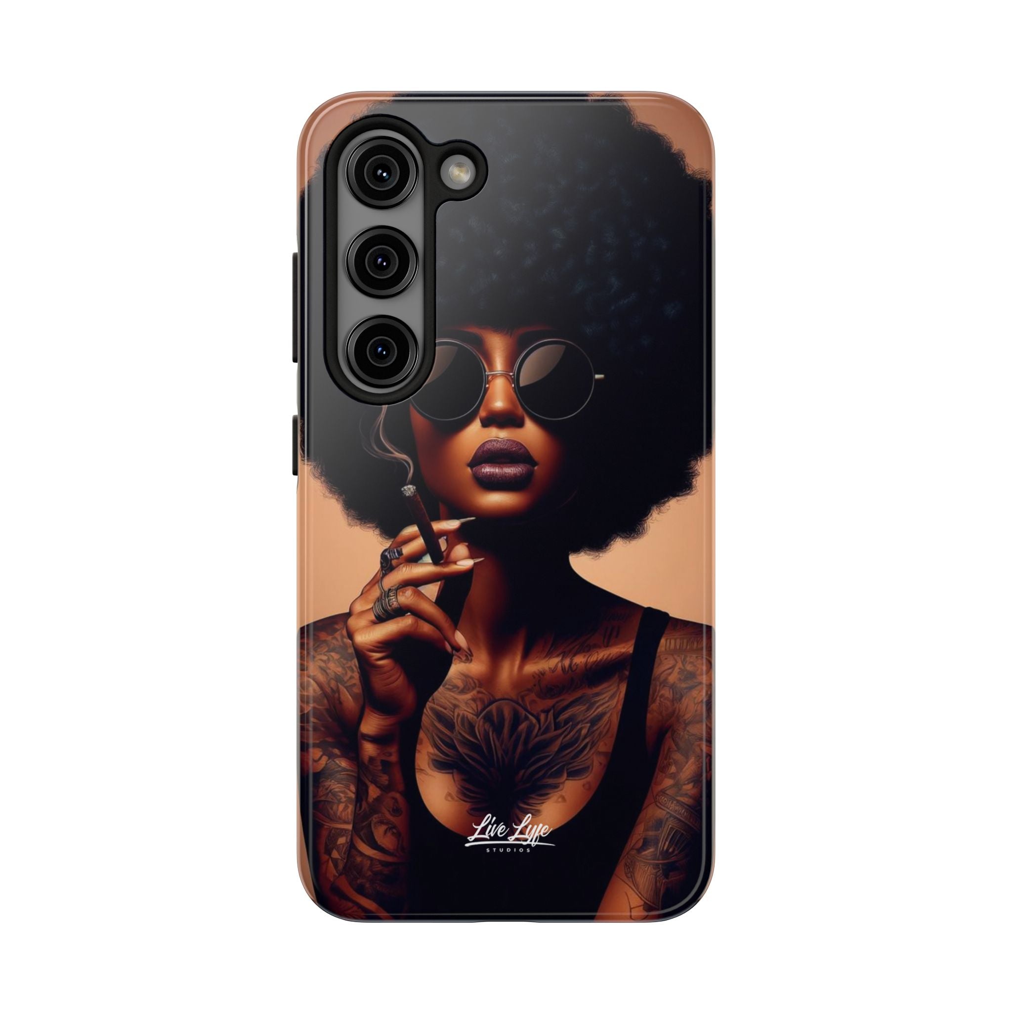 Smoke & Soul Afro Queen Vibe Phone Case, Protective Phone Case