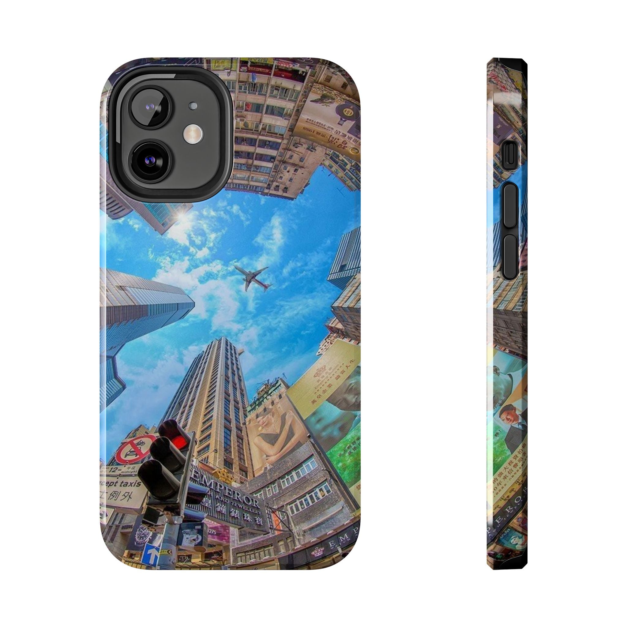 Urban Skyline Tough iPhone Case, Durable Phone Cover, Cityscape Accessory, Gift for Travelers, Urban Style Protection