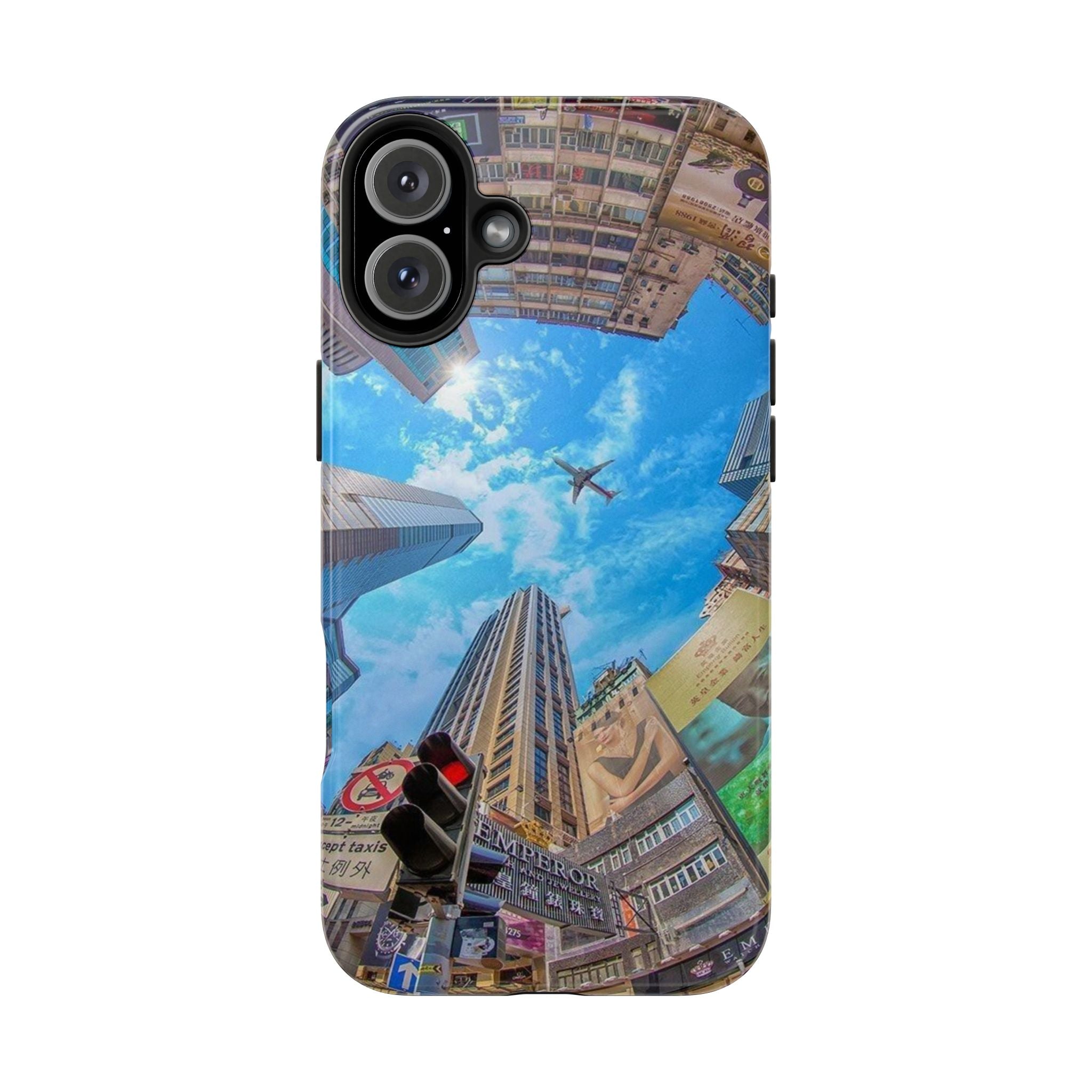 Urban Skyline Tough iPhone Case, Durable Phone Cover, Cityscape Accessory, Gift for Travelers, Urban Style Protection