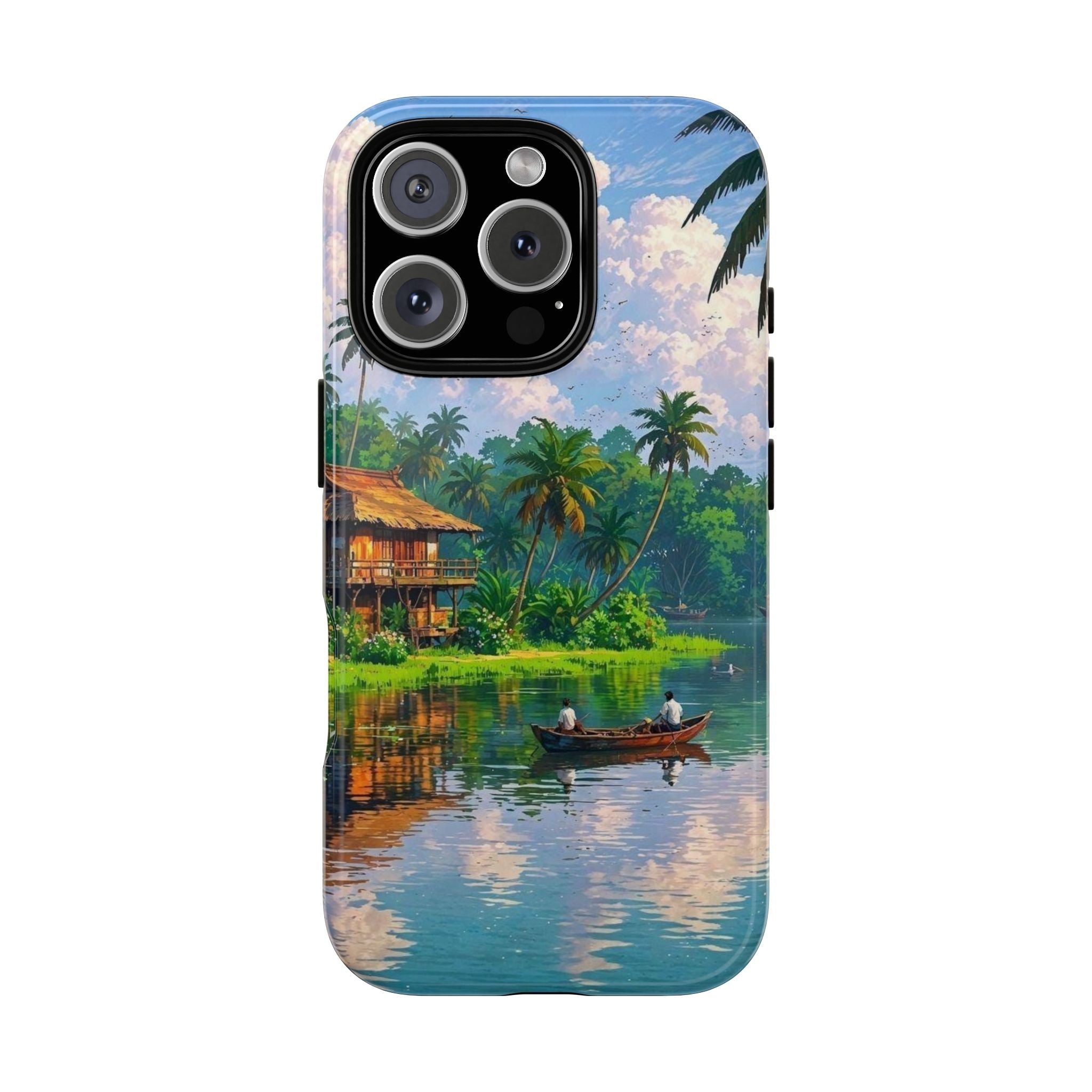 Tropical Landscape Phone Case, Nature Inspired Cover, Beach Vibe Gift, Artwork Protection Case, Summer Essentials Iphone and Samsung Cases