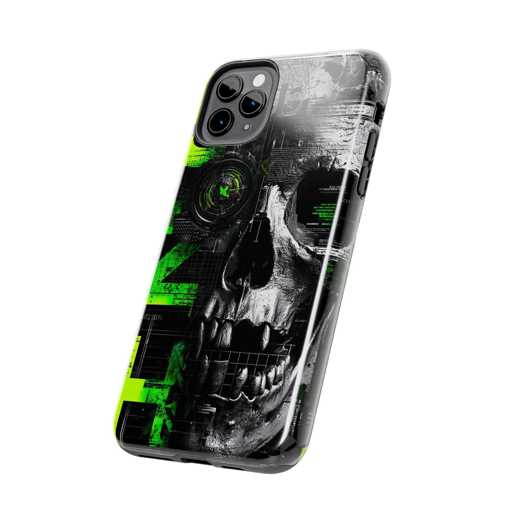 Edgy Skull iPhone Case Tough Protection for Your Device, Unique Design for Gamers, Halloween Gift, Tech Accessories, Bold Aesthetic