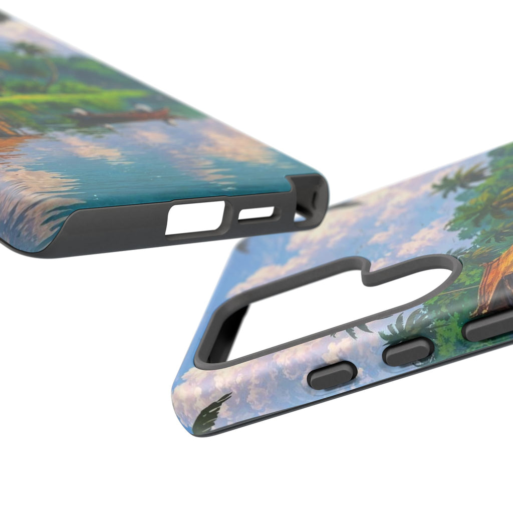 Tropical Landscape Phone Case, Nature Inspired Cover, Beach Vibe Gift, Artwork Protection Case, Summer Essentials Iphone and Samsung Cases