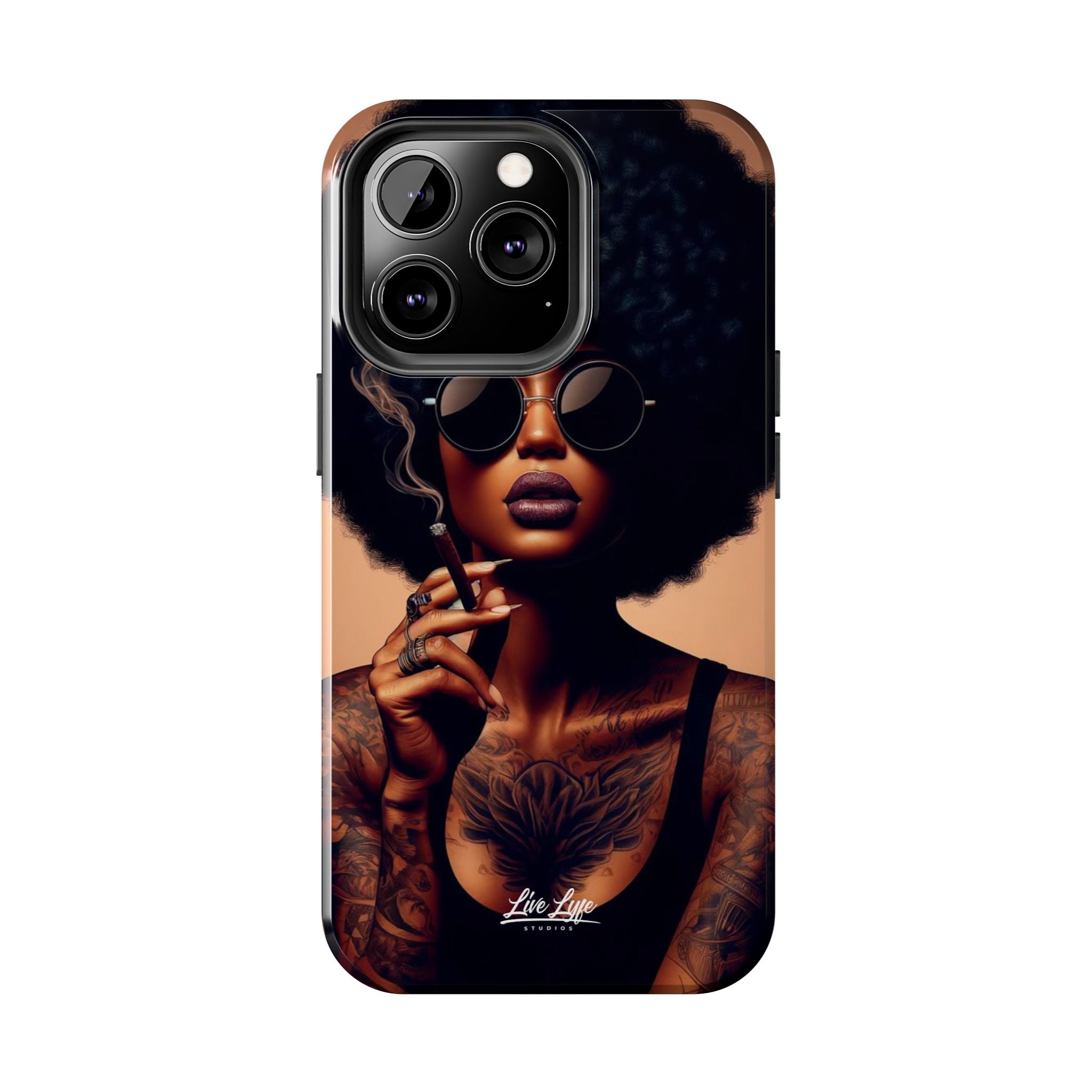Smoke & Soul Afro Queen Vibe Phone Case, Protective Phone Case