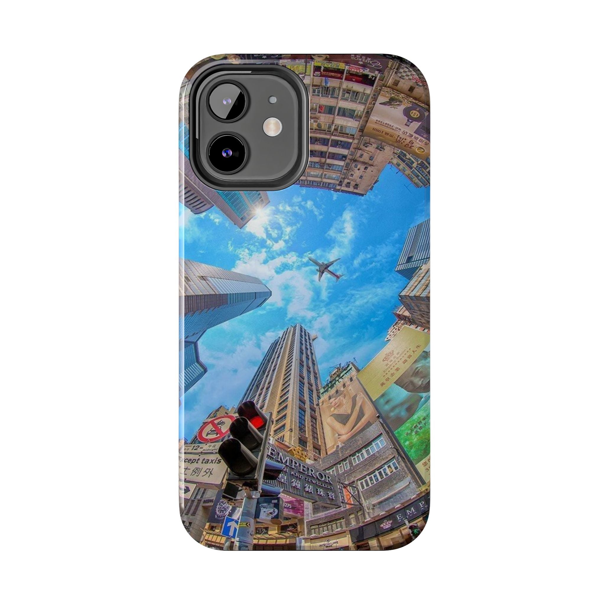 Urban Skyline Tough iPhone Case, Durable Phone Cover, Cityscape Accessory, Gift for Travelers, Urban Style Protection