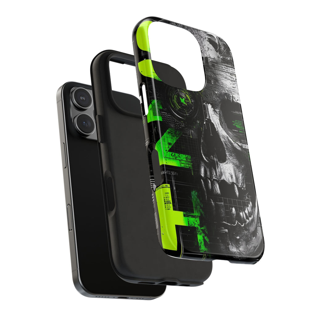 Edgy Skull iPhone Case Tough Protection for Your Device, Unique Design for Gamers, Halloween Gift, Tech Accessories, Bold Aesthetic
