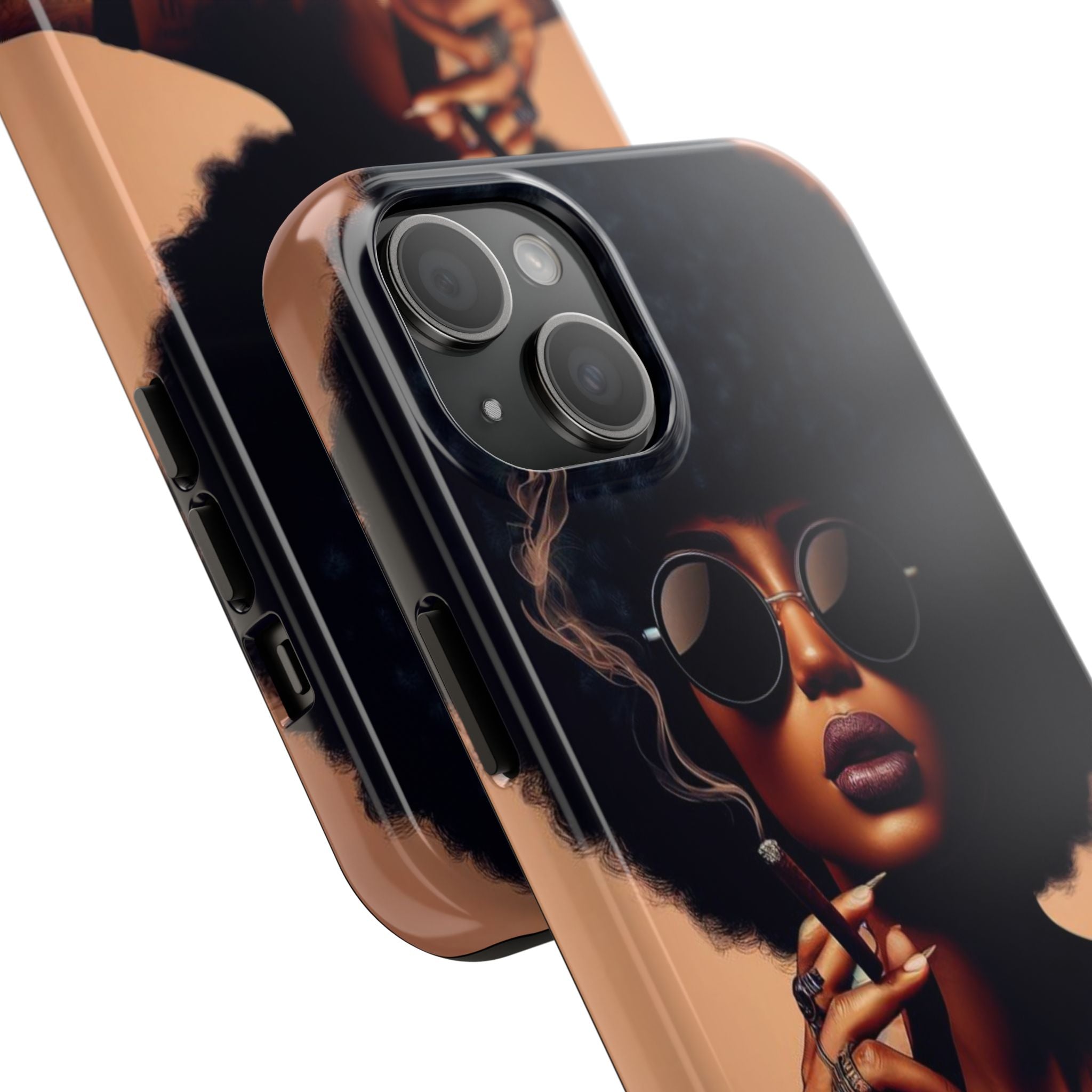 Smoke & Soul Afro Queen Vibe Phone Case, Protective Phone Case