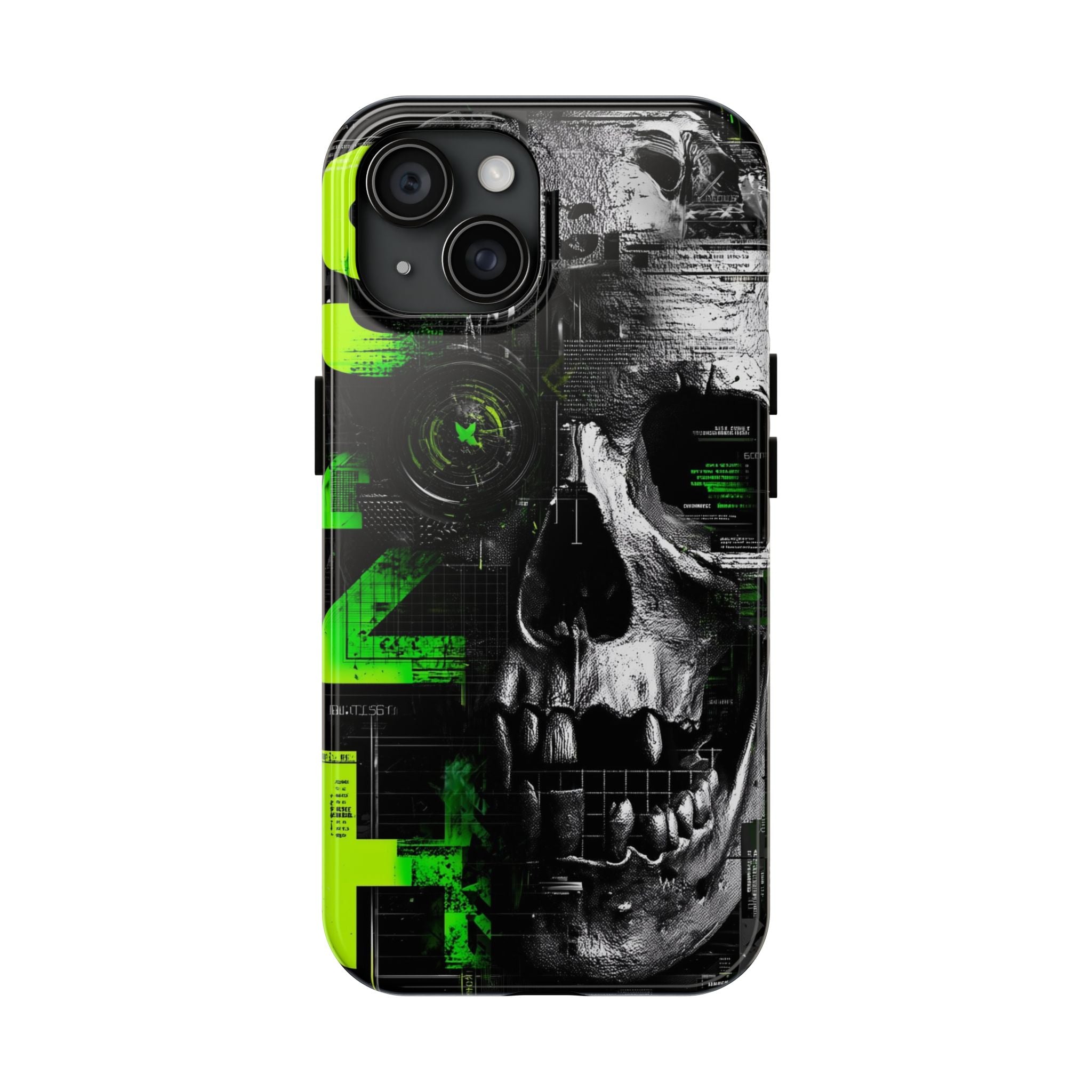 Edgy Skull iPhone Case Tough Protection for Your Device, Unique Design for Gamers, Halloween Gift, Tech Accessories, Bold Aesthetic