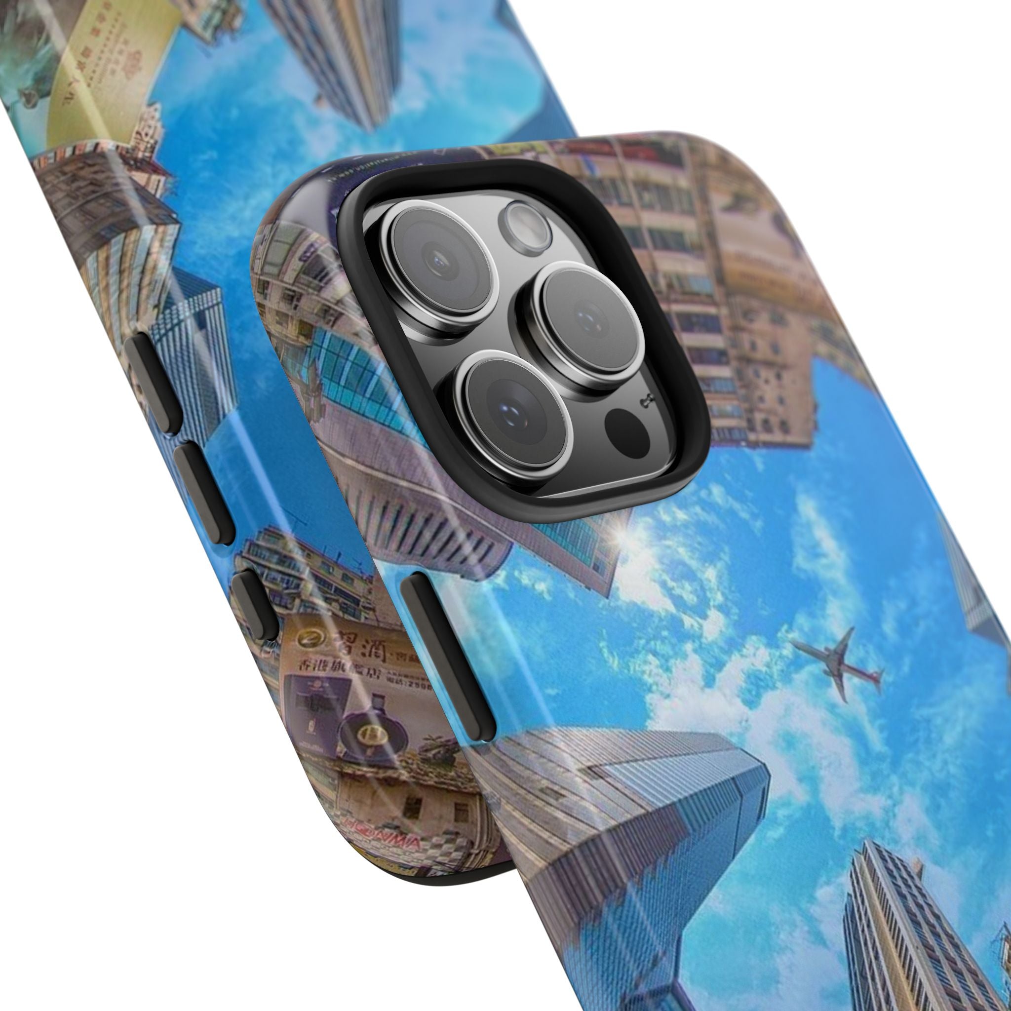 Urban Skyline Tough iPhone Case, Durable Phone Cover, Cityscape Accessory, Gift for Travelers, Urban Style Protection