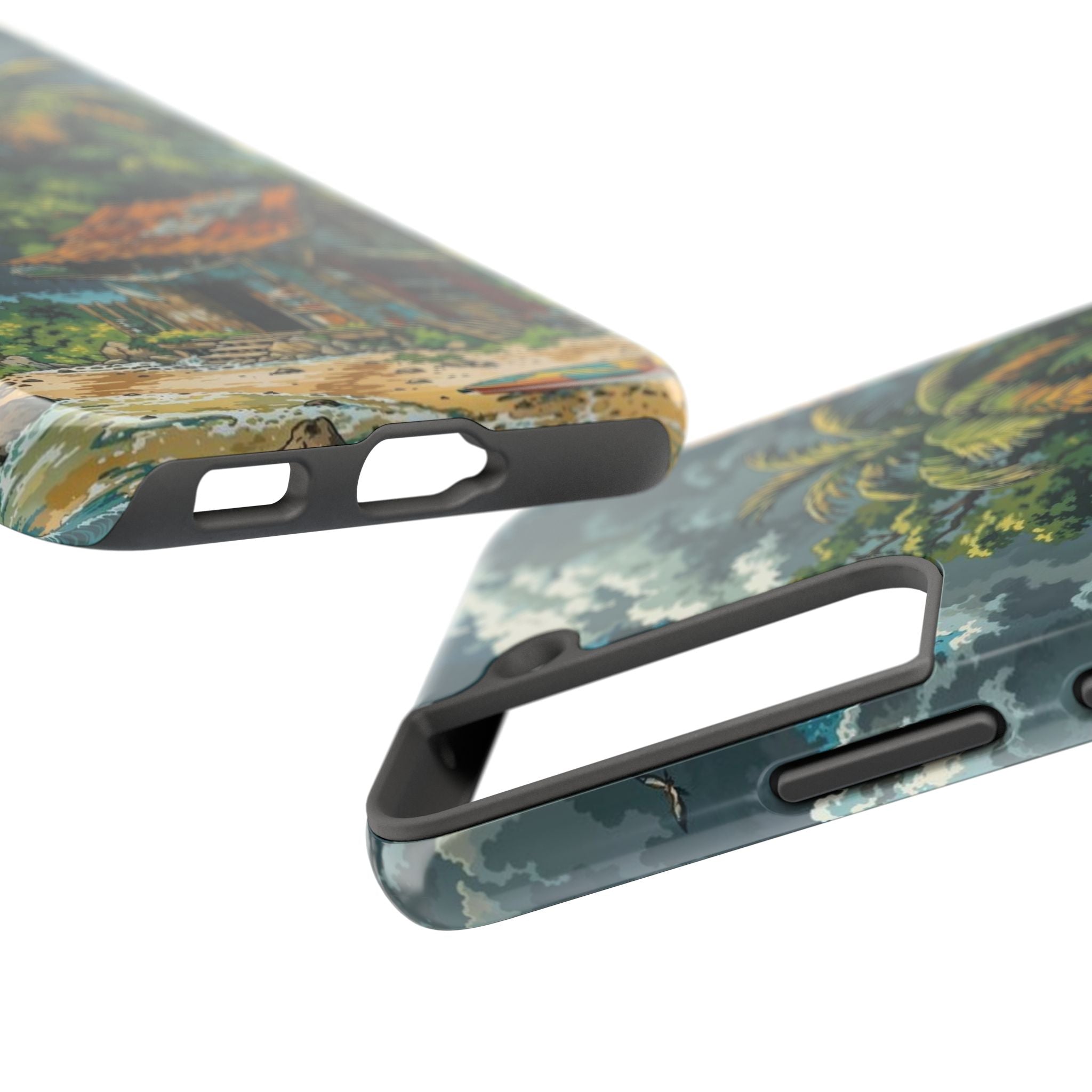 Tropical Paradise Tough iPhone and Samsung Cases - Beach Vibe, Summer Gift, Durable Protection for Adventure Lovers, Coastal Decor, Phone Accessories
