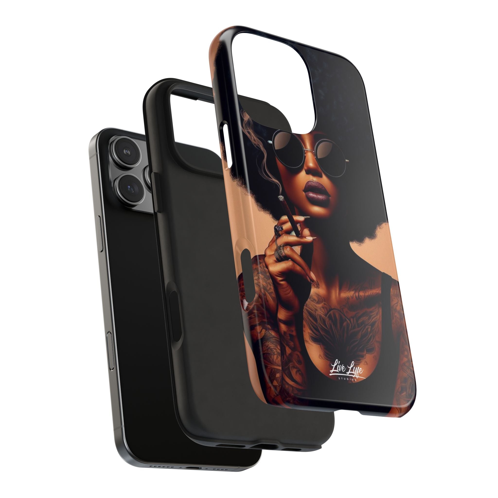 Smoke & Soul Afro Queen Vibe Phone Case, Protective Phone Case