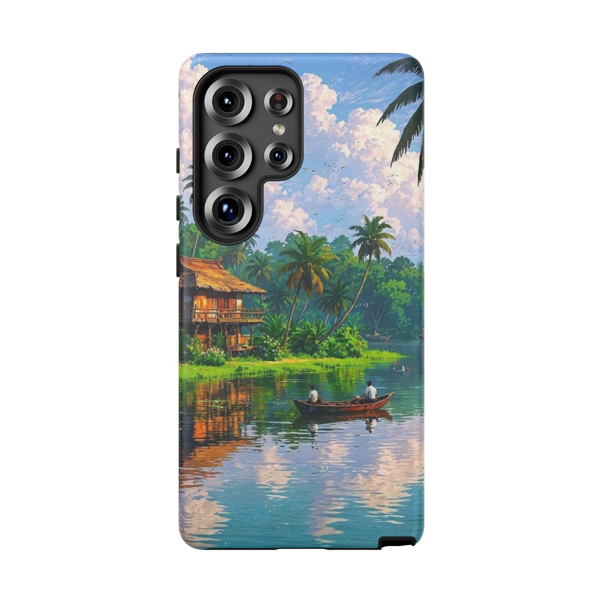 Tropical Landscape Phone Case, Nature Inspired Cover, Beach Vibe Gift, Artwork Protection Case, Summer Essentials Iphone and Samsung Cases