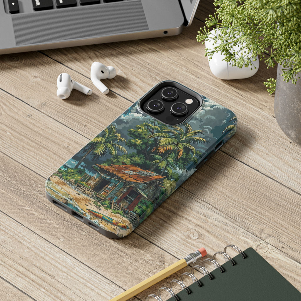 Tropical Paradise Tough iPhone and Samsung Cases - Beach Vibe, Summer Gift, Durable Protection for Adventure Lovers, Coastal Decor, Phone Accessories