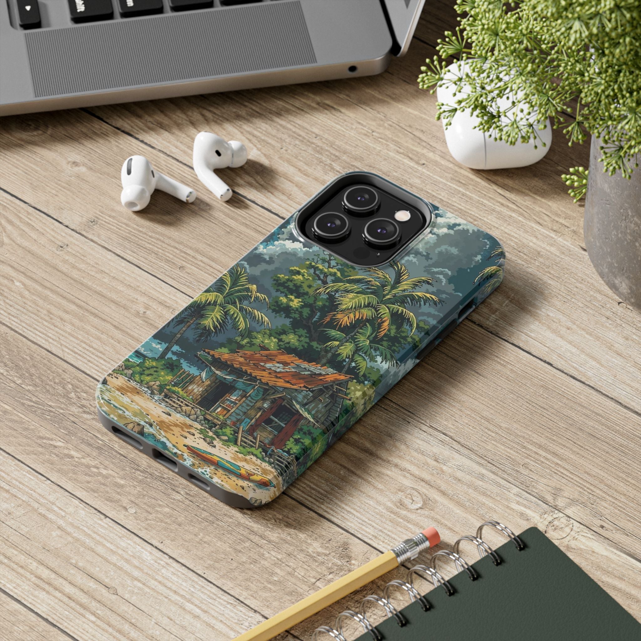Tropical Paradise Tough iPhone and Samsung Cases - Beach Vibe, Summer Gift, Durable Protection for Adventure Lovers, Coastal Decor, Phone Accessories