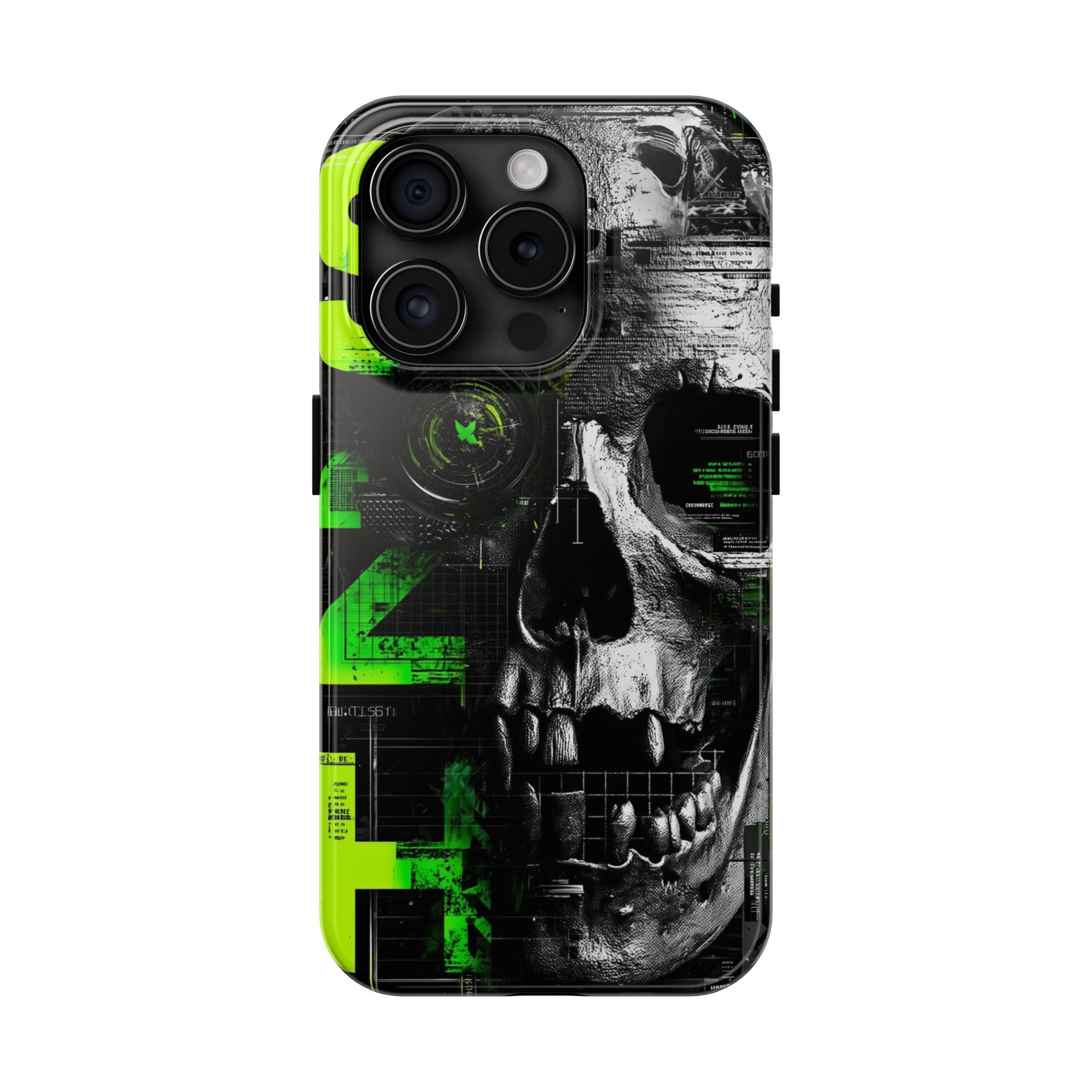 Edgy Skull iPhone Case Tough Protection for Your Device, Unique Design for Gamers, Halloween Gift, Tech Accessories, Bold Aesthetic
