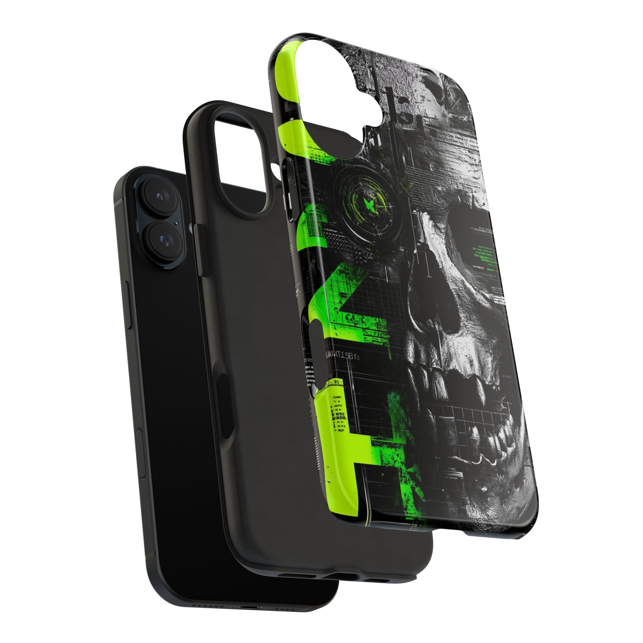 Edgy Skull iPhone Case Tough Protection for Your Device, Unique Design for Gamers, Halloween Gift, Tech Accessories, Bold Aesthetic