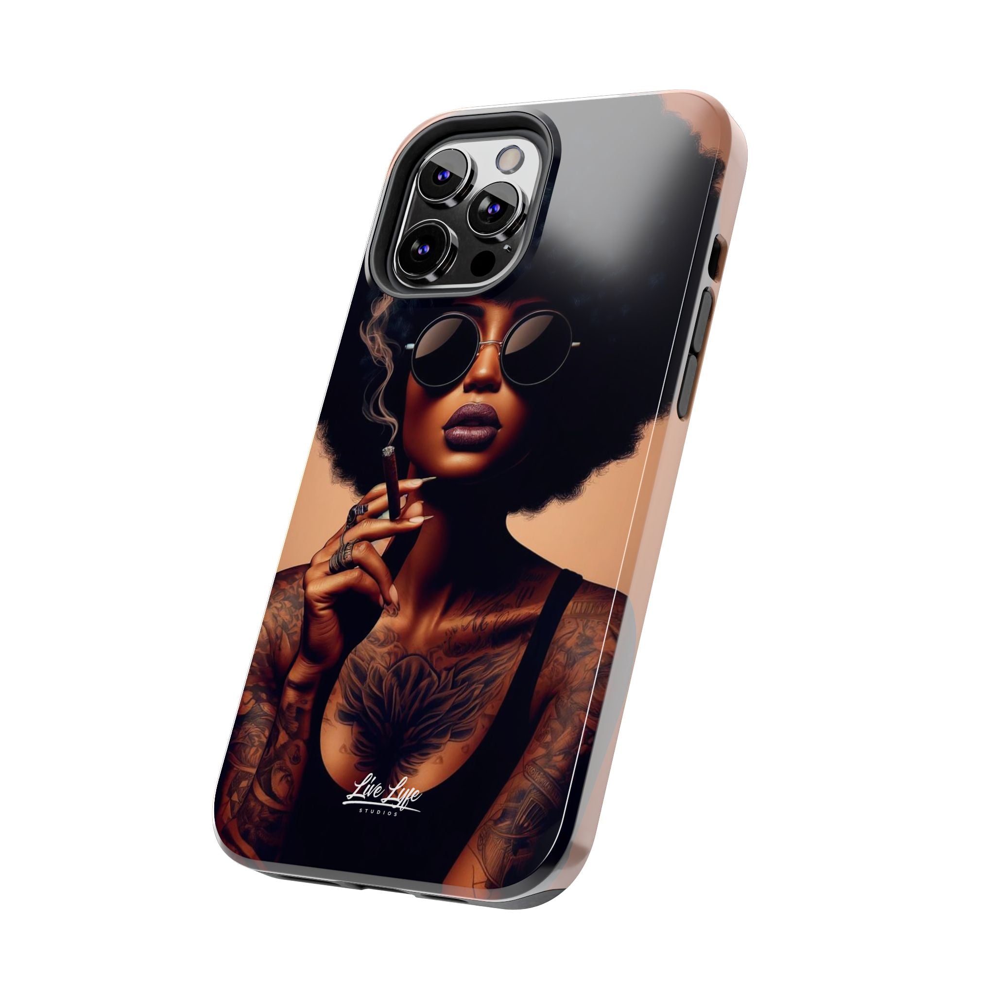 Smoke & Soul Afro Queen Vibe Phone Case, Protective Phone Case