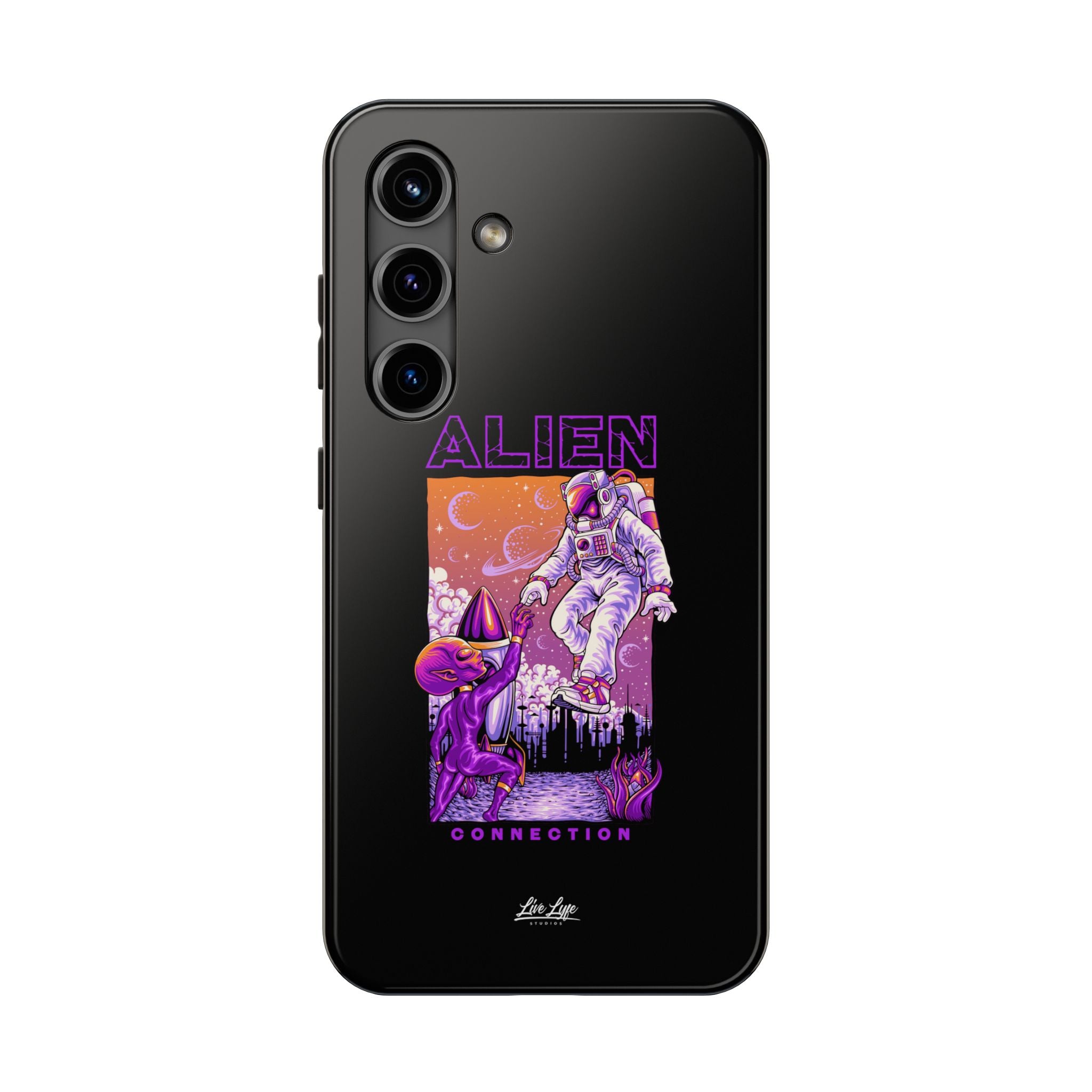 Alien Connection Phone Case – Sleek Black Cover