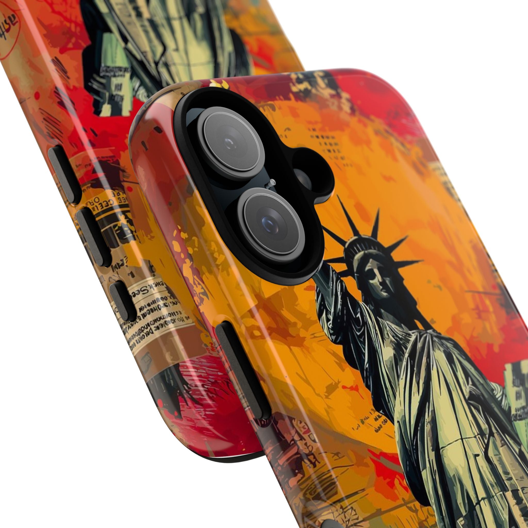 Graffiti Statue of Liberty Phone Case, Tough Cases for iPhone, Unique Phone Cover, Colorful Art Design, Gift for Her, Urban Style