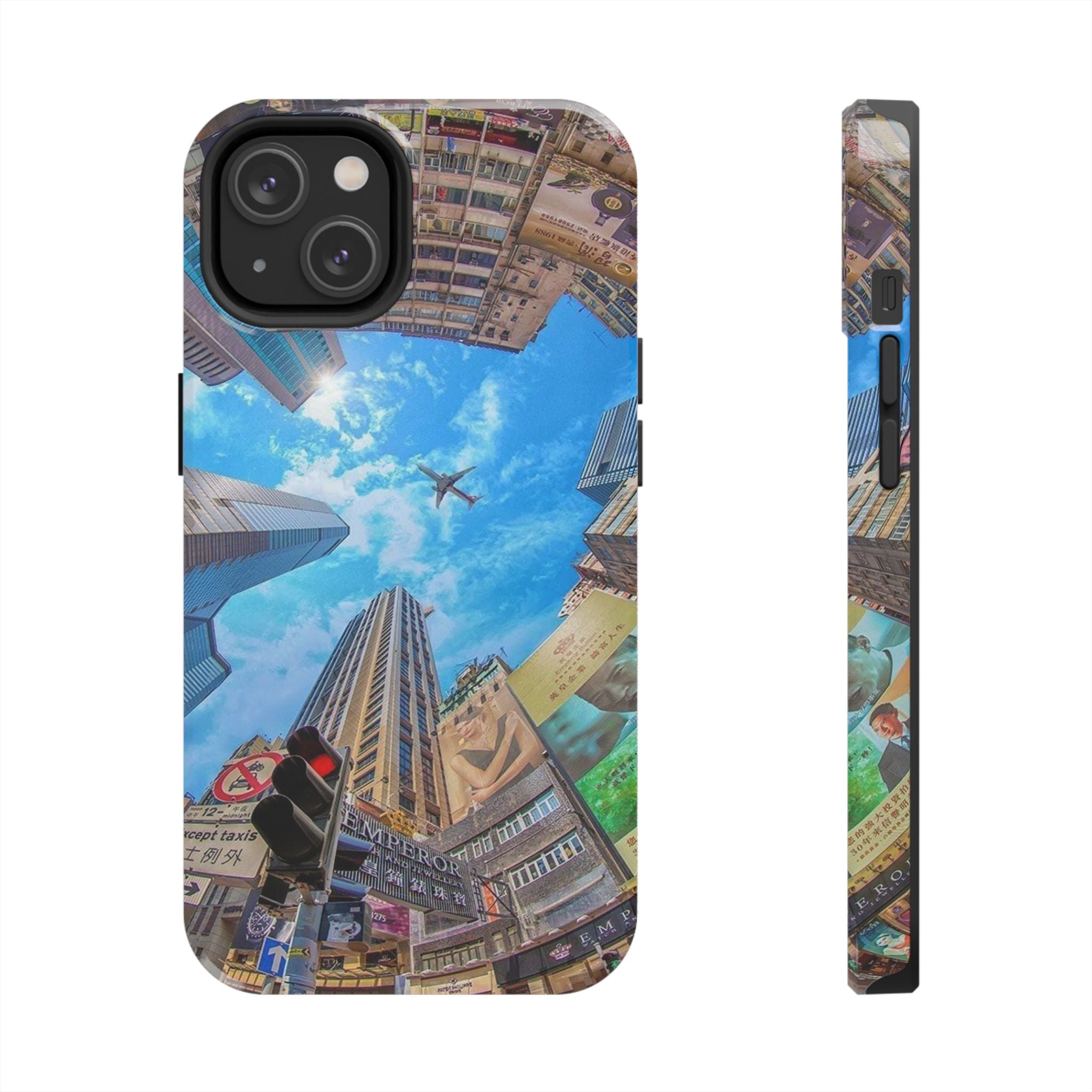 Urban Skyline Tough iPhone Case, Durable Phone Cover, Cityscape Accessory, Gift for Travelers, Urban Style Protection