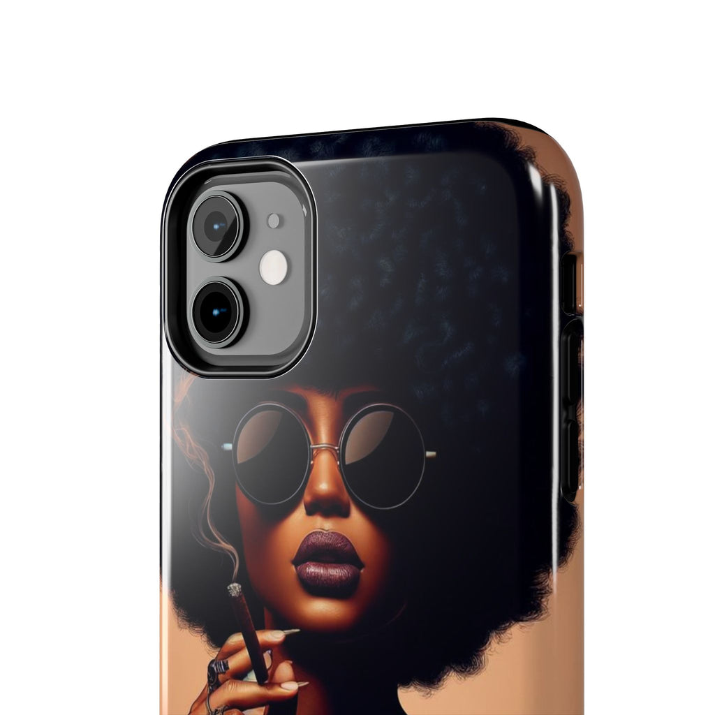 Smoke & Soul Afro Queen Vibe Phone Case, Protective Phone Case