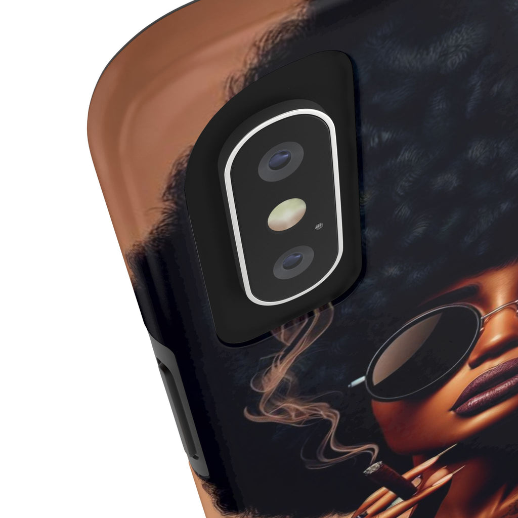 Smoke & Soul Afro Queen Vibe Phone Case, Protective Phone Case