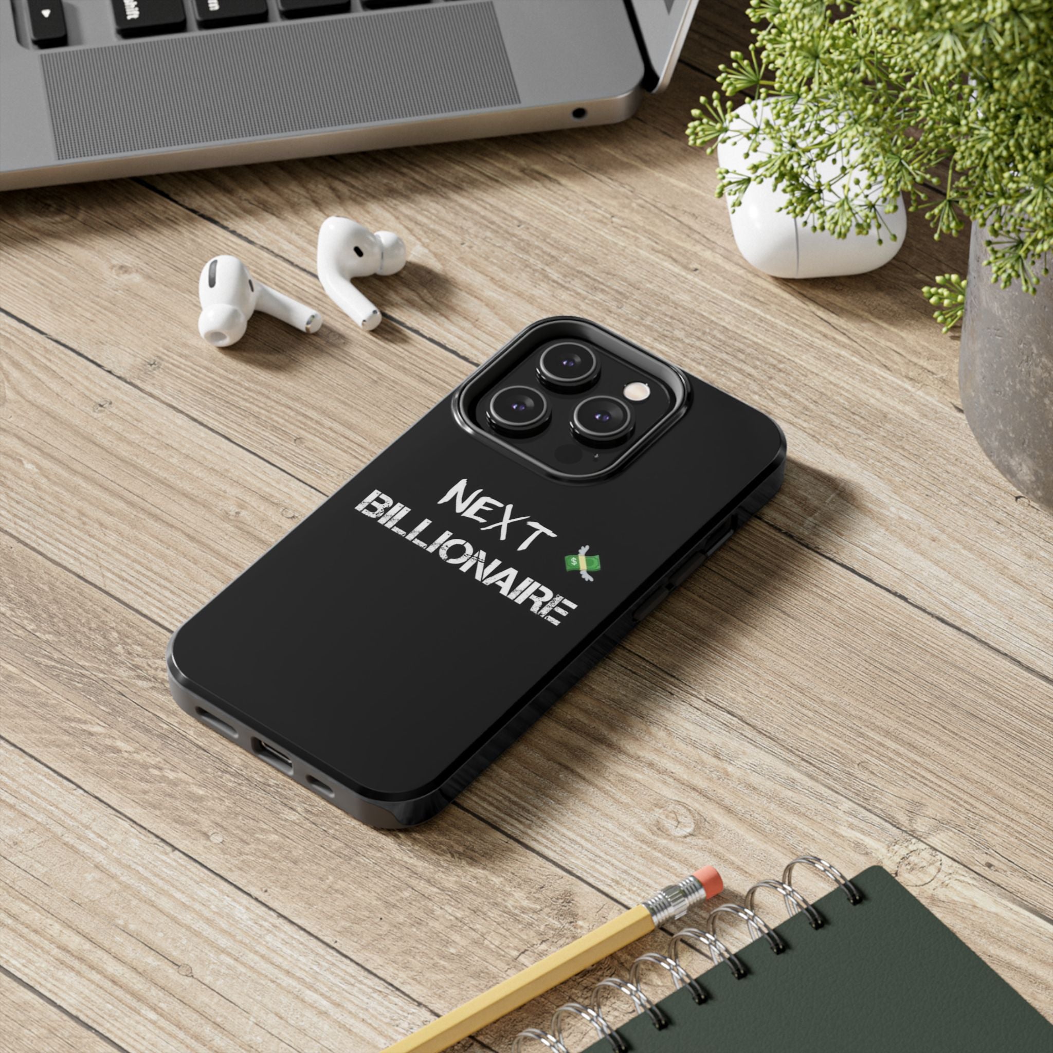 Bold Next Billionaire Phone Case, Tough Phone Cover, Entrepreneur Gift, Motivational Phone Accessory, Unique Tech Decor