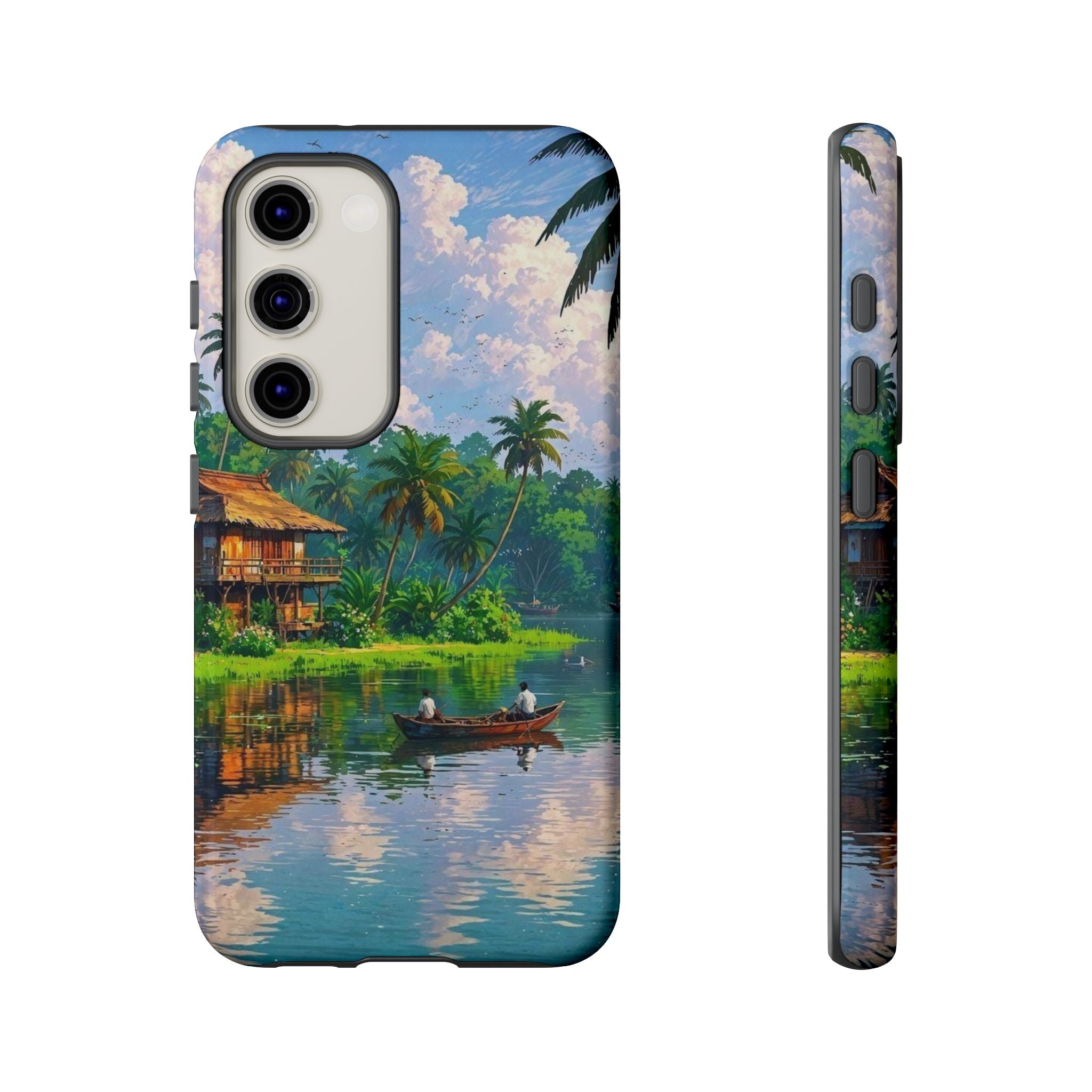 Tropical Landscape Phone Case, Nature Inspired Cover, Beach Vibe Gift, Artwork Protection Case, Summer Essentials Iphone and Samsung Cases