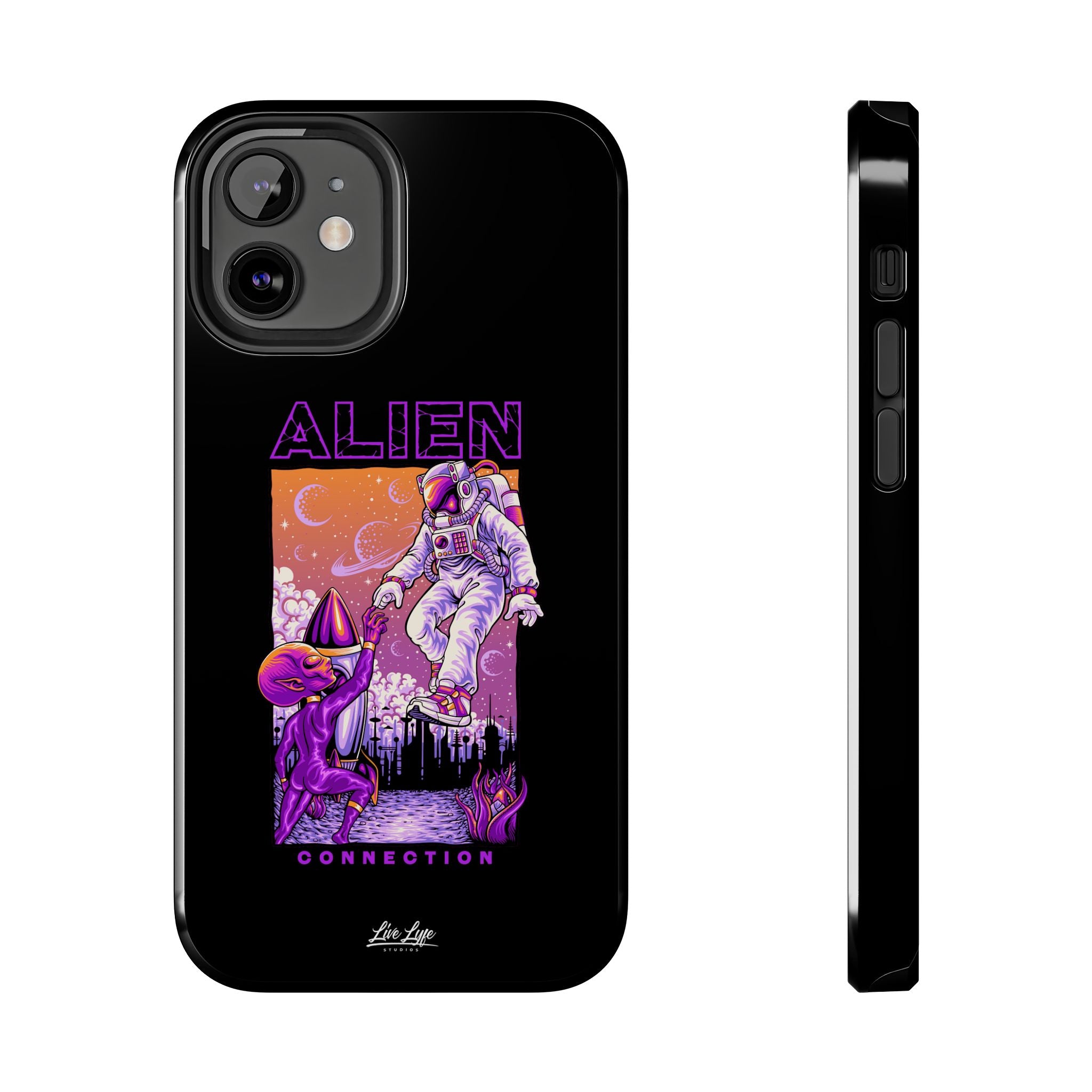 Alien Connection Phone Case – Sleek Black Cover