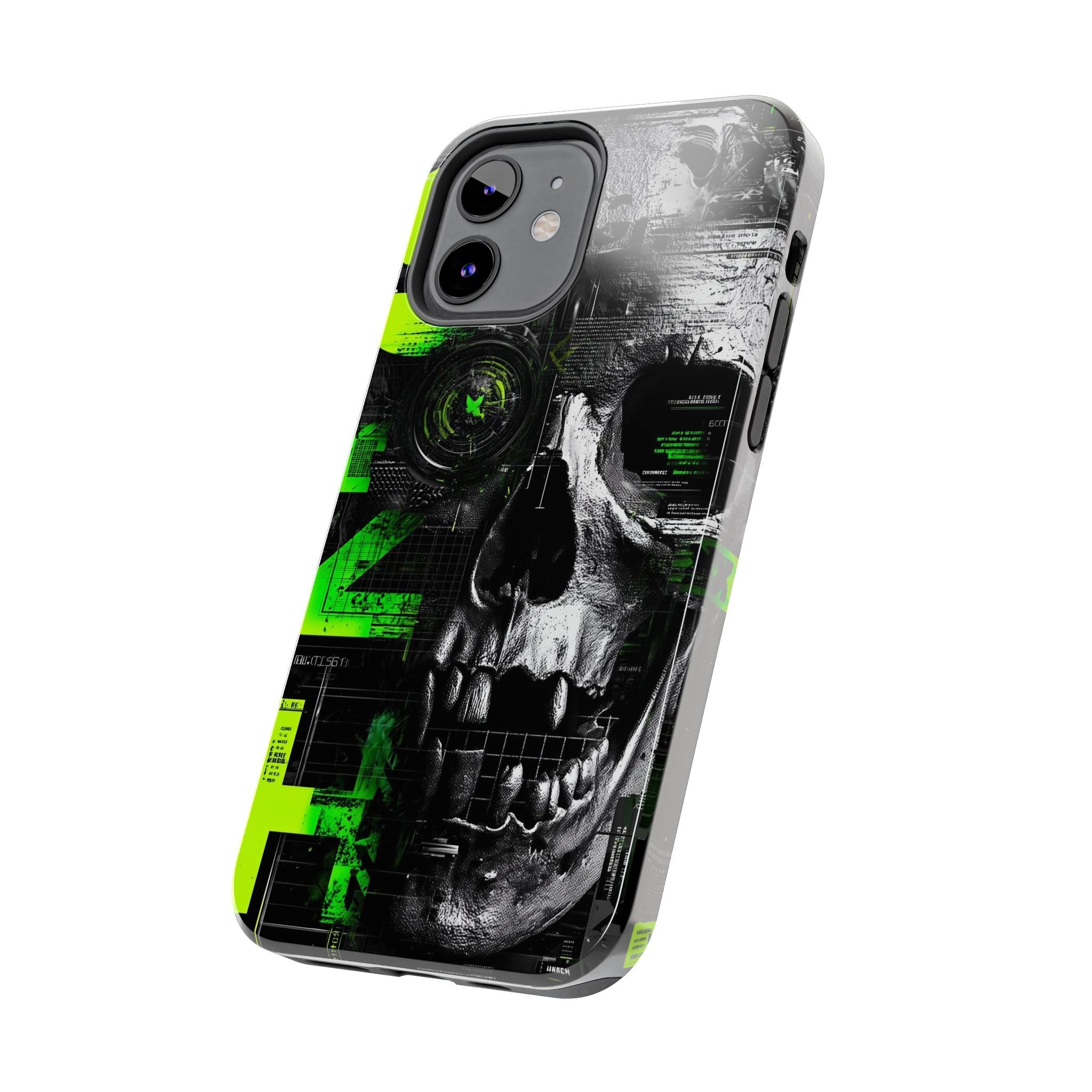 Edgy Skull iPhone Case Tough Protection for Your Device, Unique Design for Gamers, Halloween Gift, Tech Accessories, Bold Aesthetic